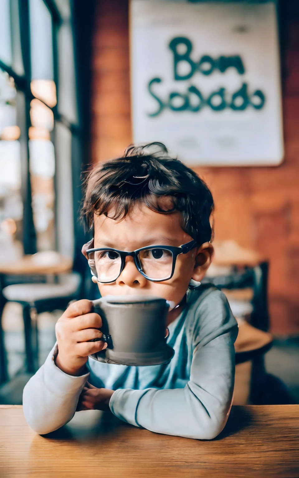 loranerdinho1, a 3-year-old boy wearing glasses (rosto detalhado:1.3)