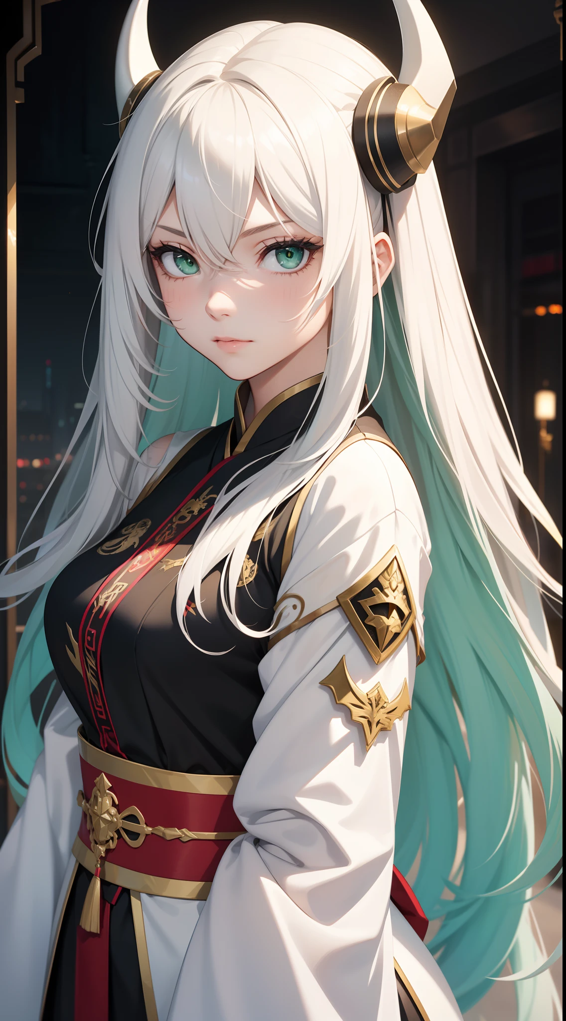 Divindade de cabelos longos sedosos, cabelos negros, olhos astutos, usando uma roupa sensual hunfa antiga Wuxia, voluptuosa fisicamente, seios grandes,athletic size, roupas cor vermelhas, holding with one hand a Wu Dang sword,at first crossing a wooden bridge (cena detalhada, Filmes, natural lightting)