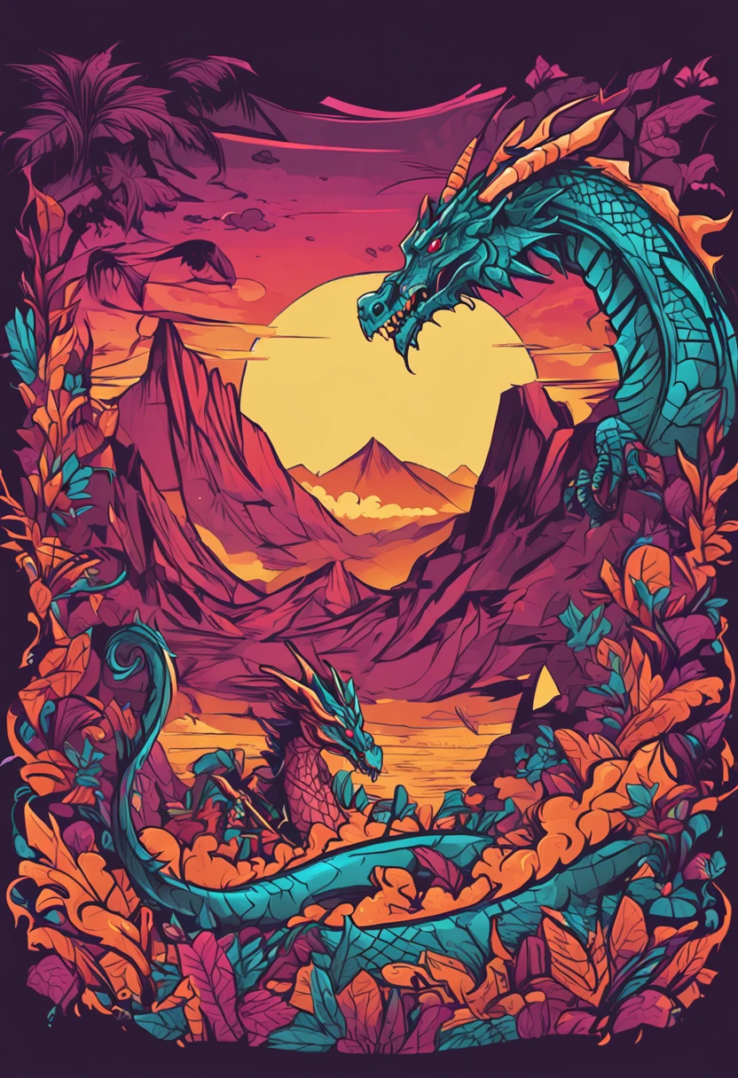 /imagine prompt: art t shirt, Dragon graffiti art, Vector, 2D illustration, sticker, , dark background, centered, --v 5.1 --ar 3:4 --no T-shirt, mockup0