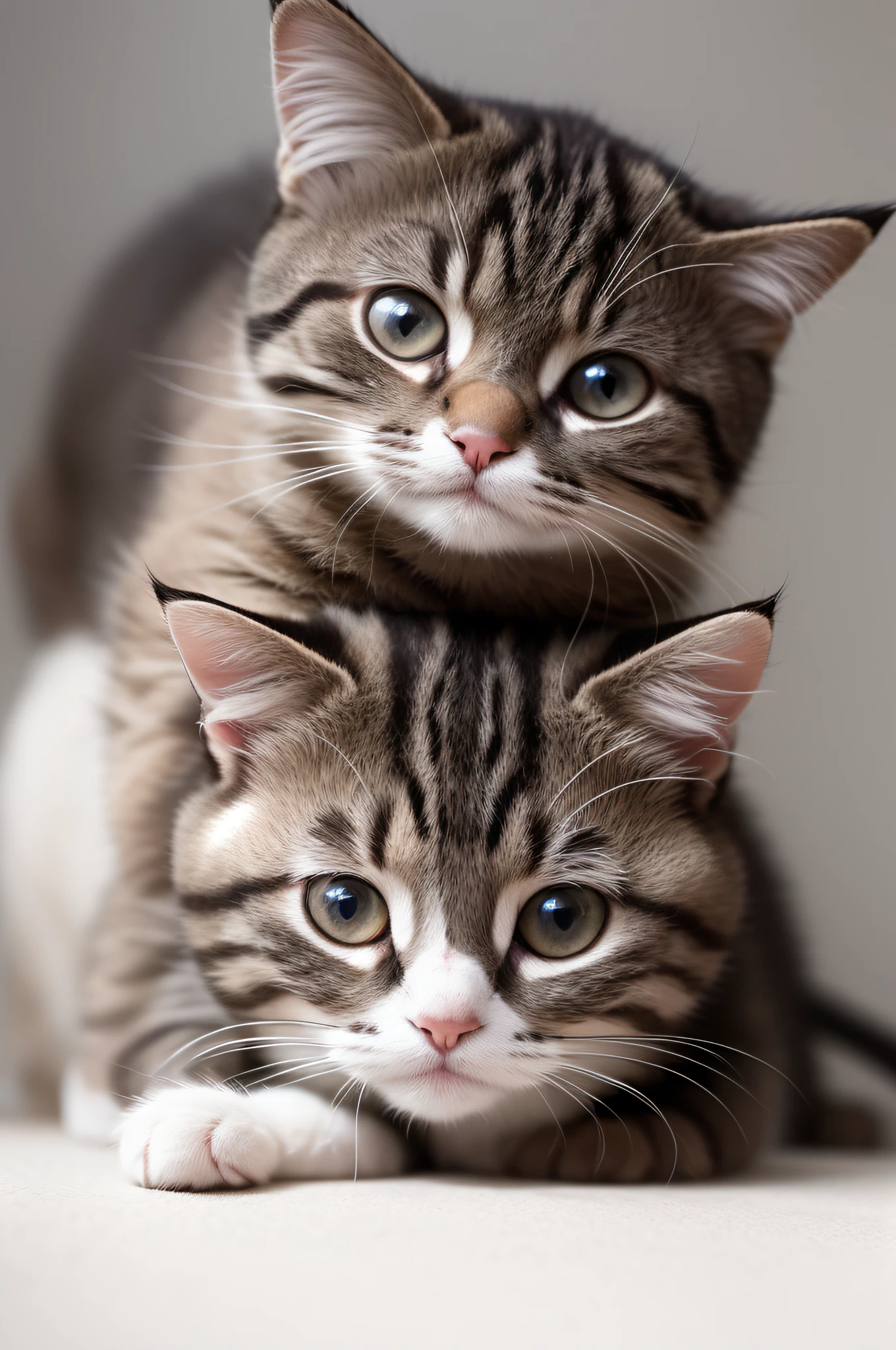 1animal、Aiming for prey、Withheld、minimalistic、Cat、A kitten、cute little、Top image quality,angry