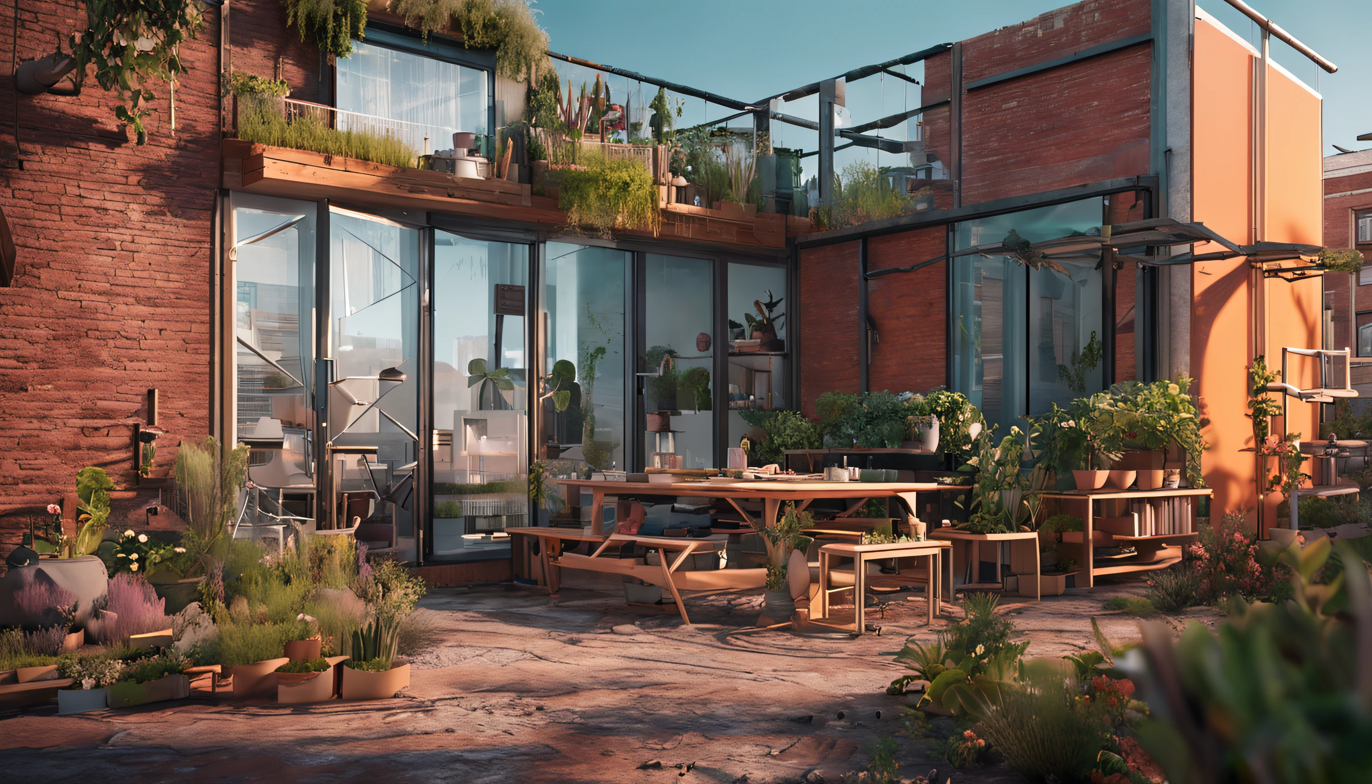 城市, On the rooftop, Urban farm, Urban living, Sustainability, tie