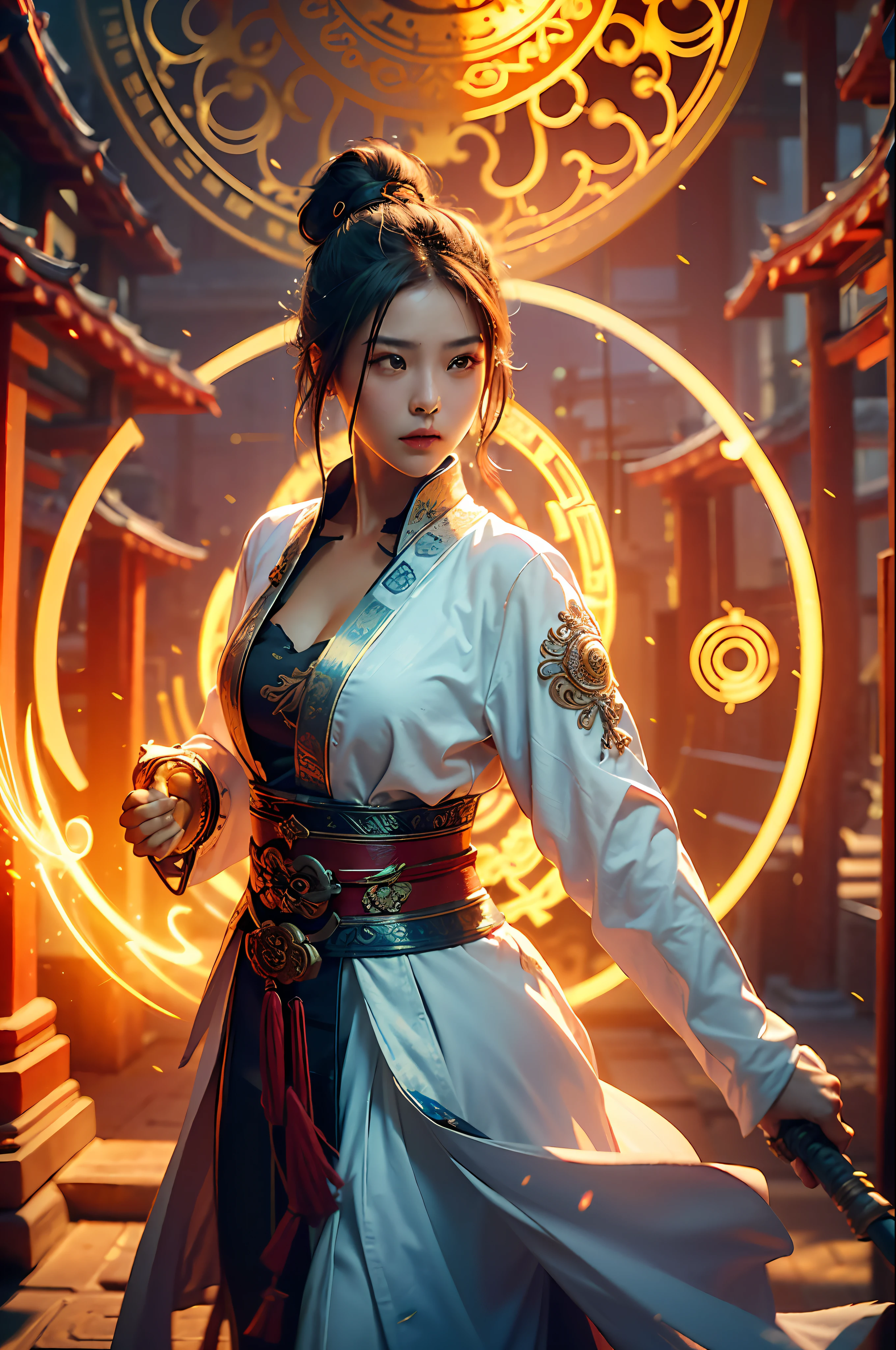 make her hold a sword