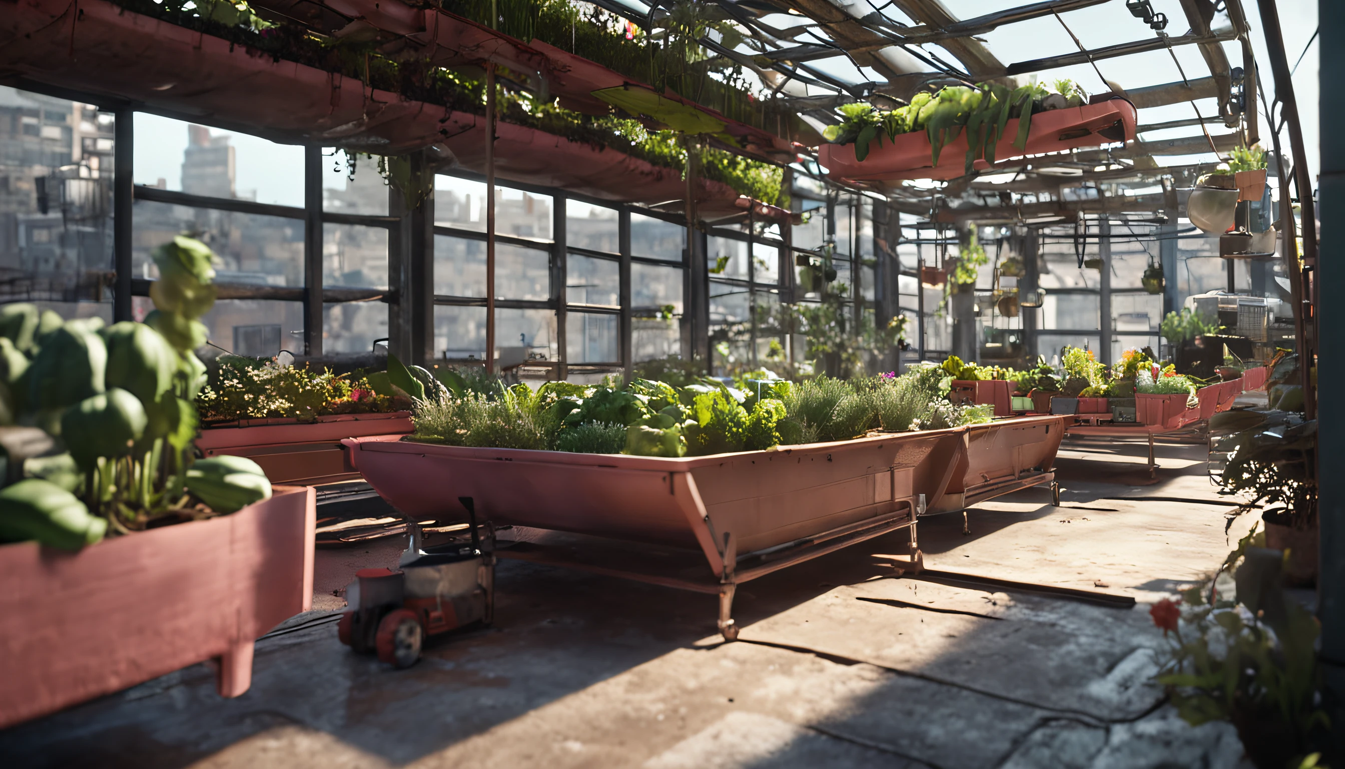 城市, On the rooftop, Urban farm, Urban living, Sustainability, tie