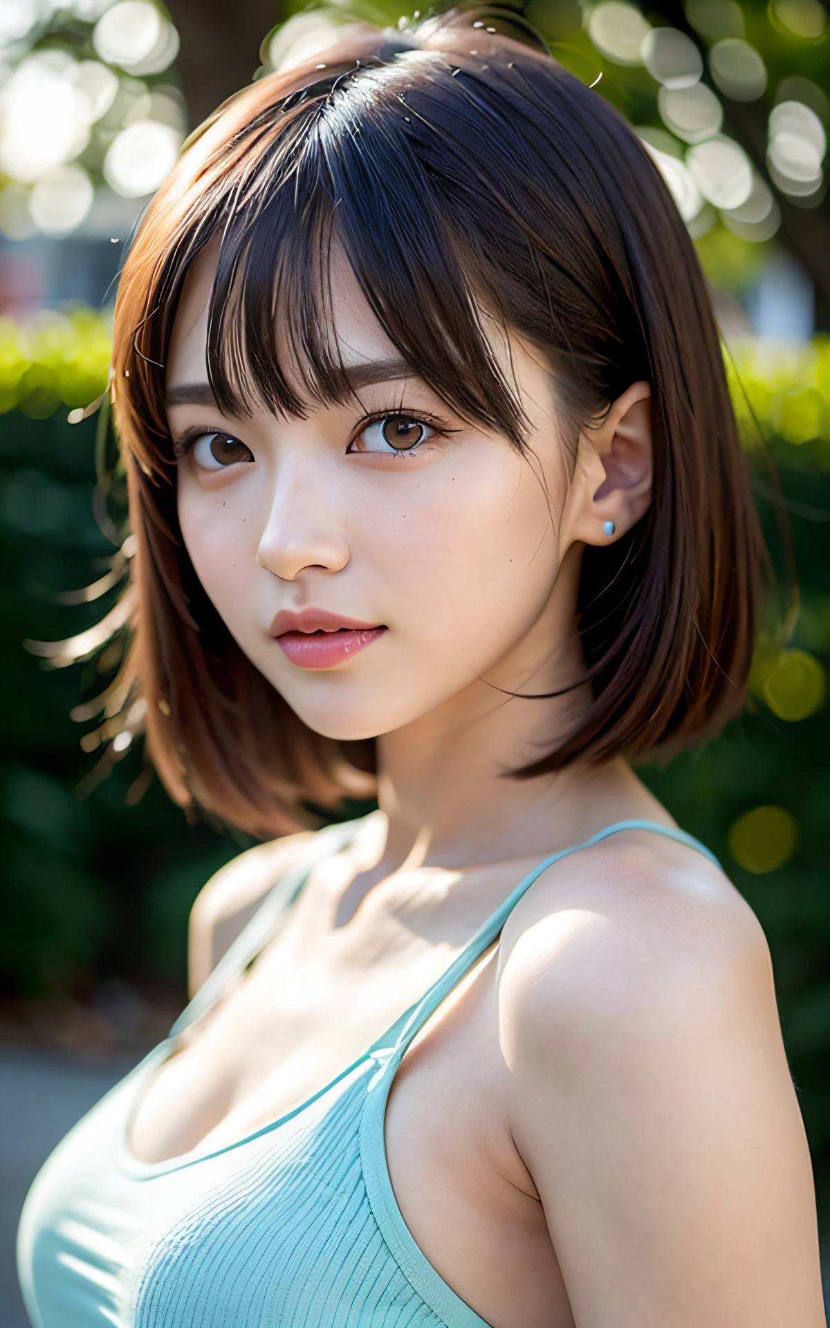 Kawaii,8K,Masterpiece,Very slender figure,best slender girl,Japan Beauty,Very cute face,Small breasts size,Modest breasts size,Fine wet skin,Wearing without underwear,Photorealistics,Cinematic light,magic hour,Eyes for detail,The face is illuminated,