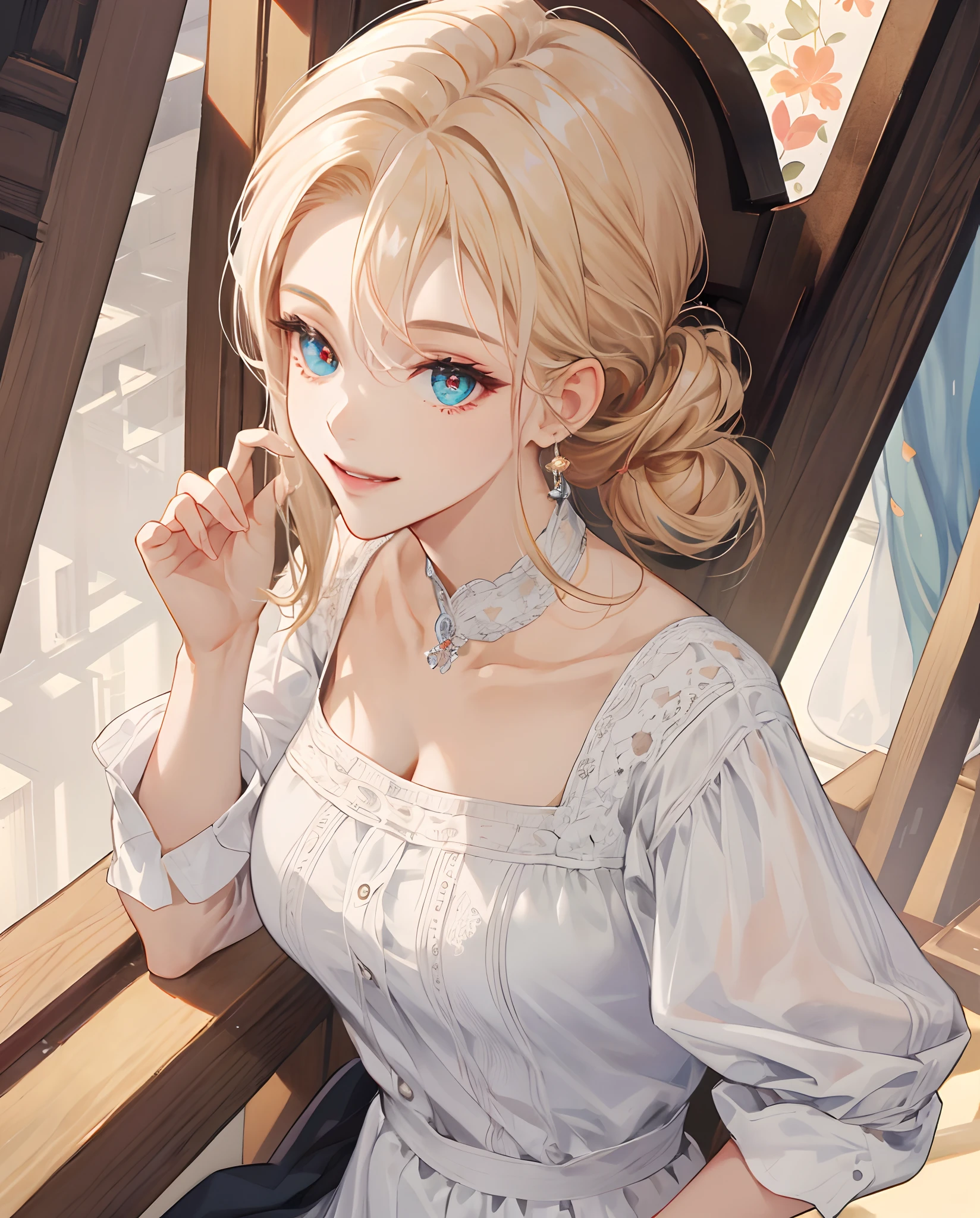((Best Quality, 8K, Masterpiece: 1.3)), 1girl, Slim Abs Beauty: 1.3, (Hairstyle Casual, Big Breasts: 1.2), Dress: 1.1, Super Fine Face, Delicate Eyes, Double Eyelids, Smile, Home