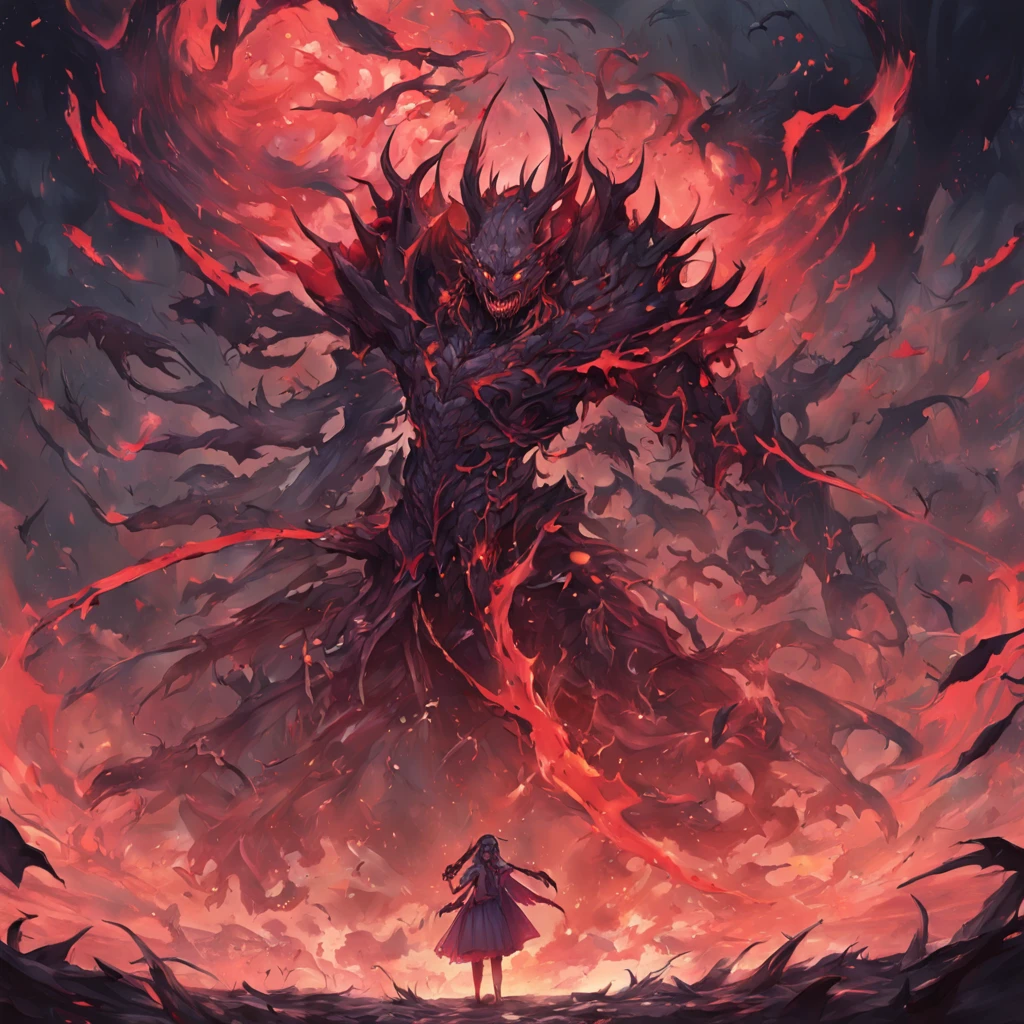 Best quality, Masterpiece, 超高分辨率, (photograph realistic:1.4), surrealism, Dream-like,fusionart, dark souls, bloodbourne, elden ring, dark demon horror, skulls, carpa demon, fantasy