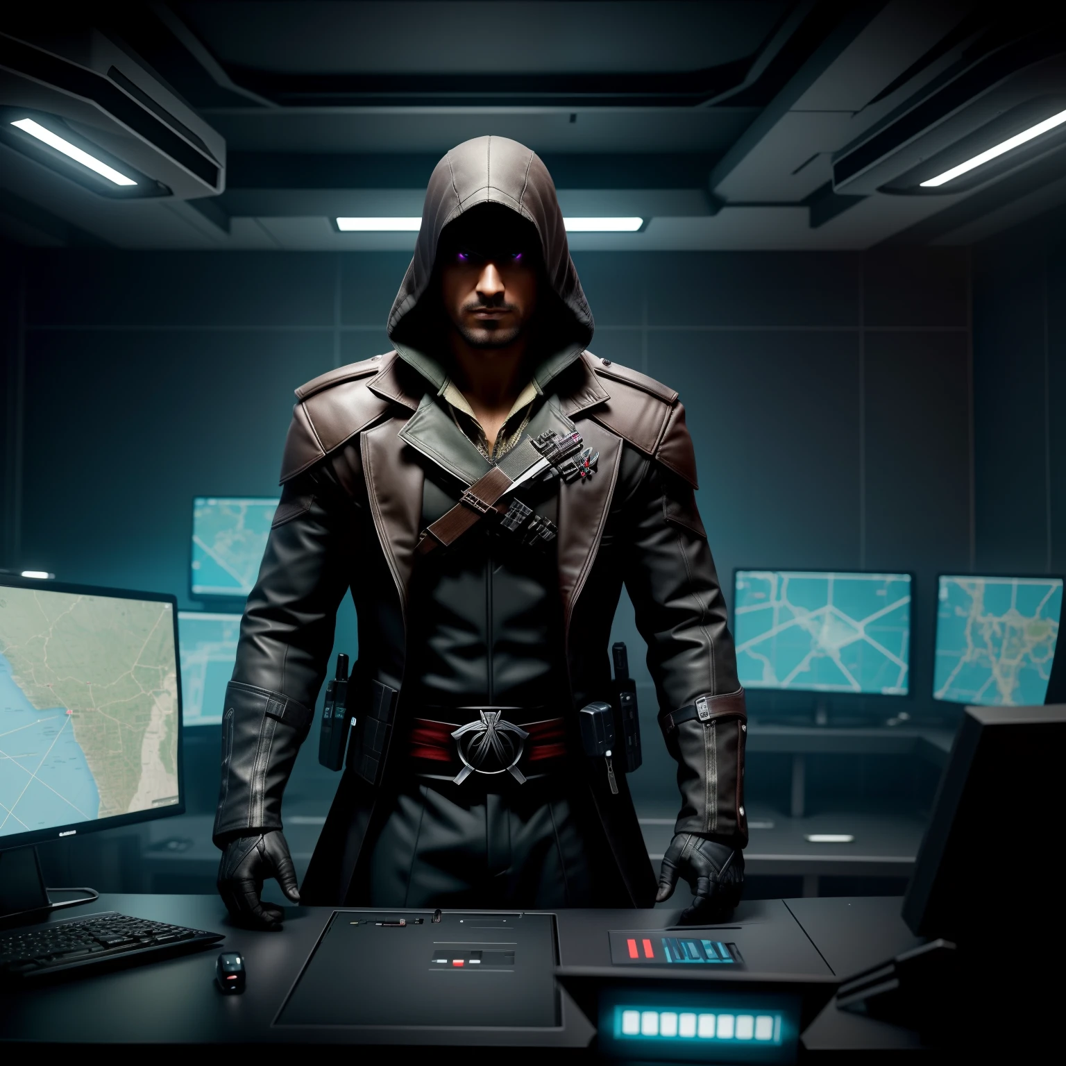 Cyber Shadows

Prepare-se para uma nova era de assassinatos furtivos e aventuras emocionantes! Em Assassin’s Creed: Cyber Shadows, mergulhe no mundo do futuro, where skilled assassins hide in the shadows of cyberspace. His name is Assassin Gulam

Take on the role of a highly trained assassin as you infiltrate a global criminal organization. Sit behind a desk full of chart monitors, where you will have access to vital information and advanced technology to plan your missions.

Experience the perfect combination of stealth action and futuristic technology in a thrilling storyline filled with twists and turns. Use your hacking skills to master security systems, disable drones and manipulate electronic devices to gain the upper hand over your enemies