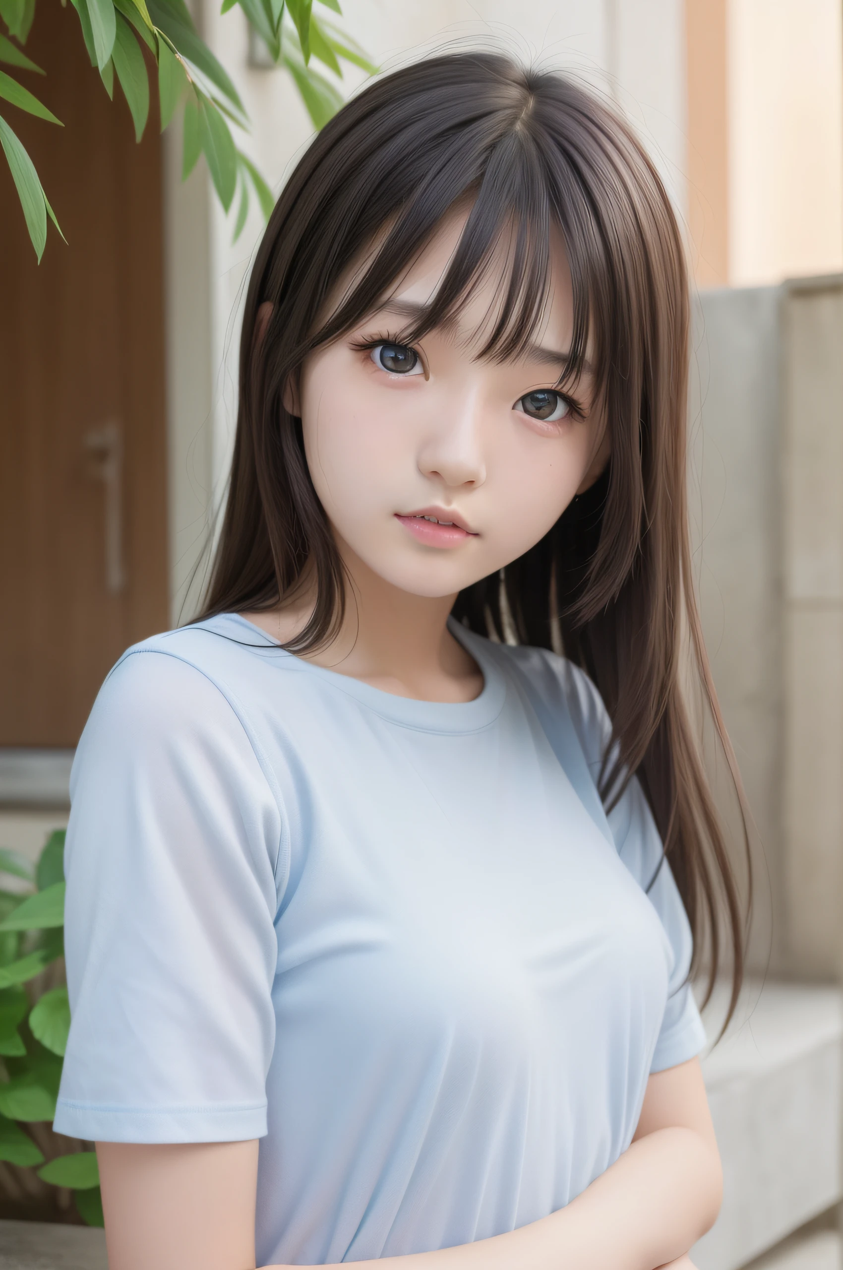 Photorealistic, 超A high resolution, Best Quality, masutepiece, 1girl in, , lovely, Cute, Japanese, Neat and clean beauty, Detailed eyes, Sharp pupils, close-up,