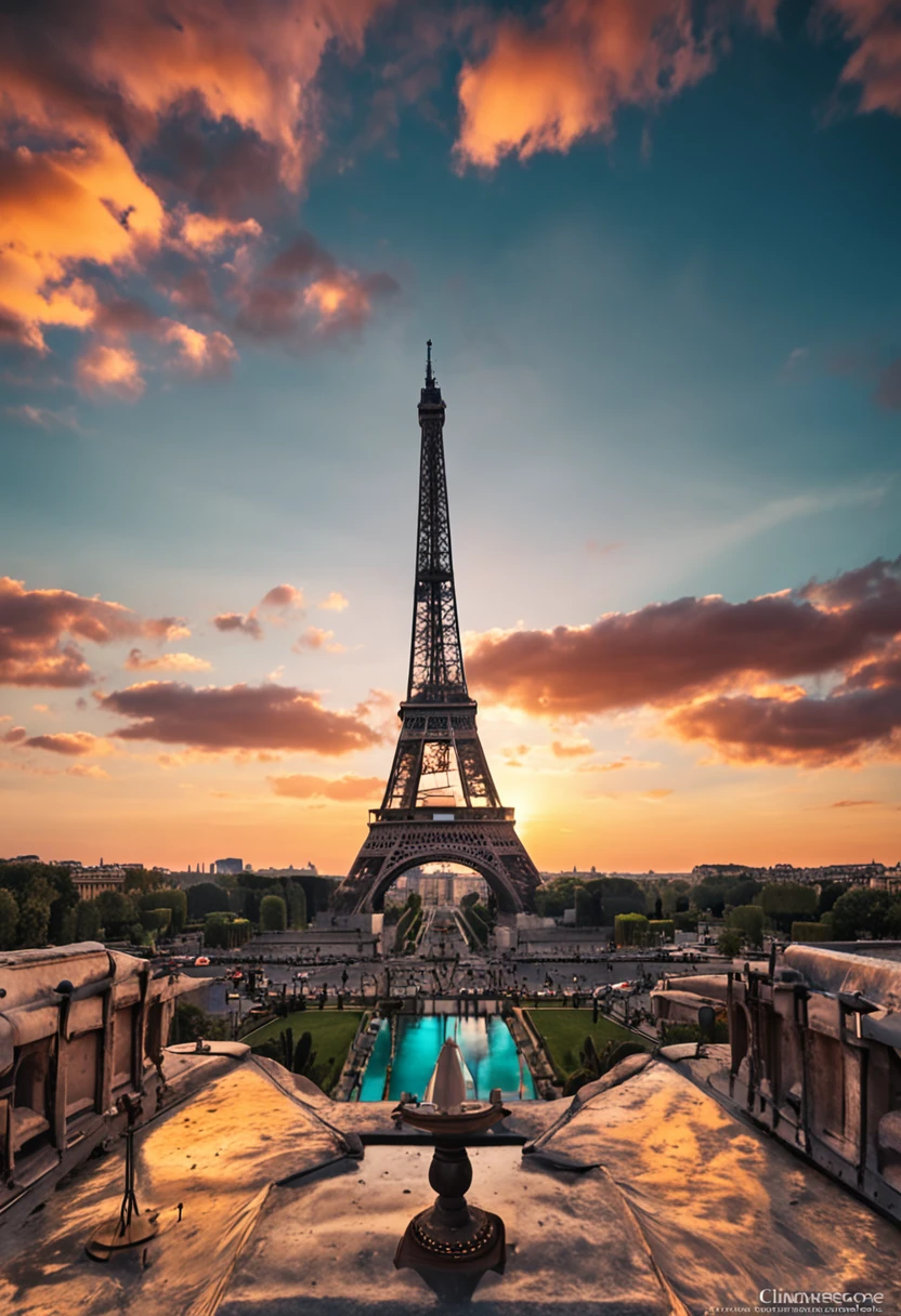 The sun sets，Paris is a city of history