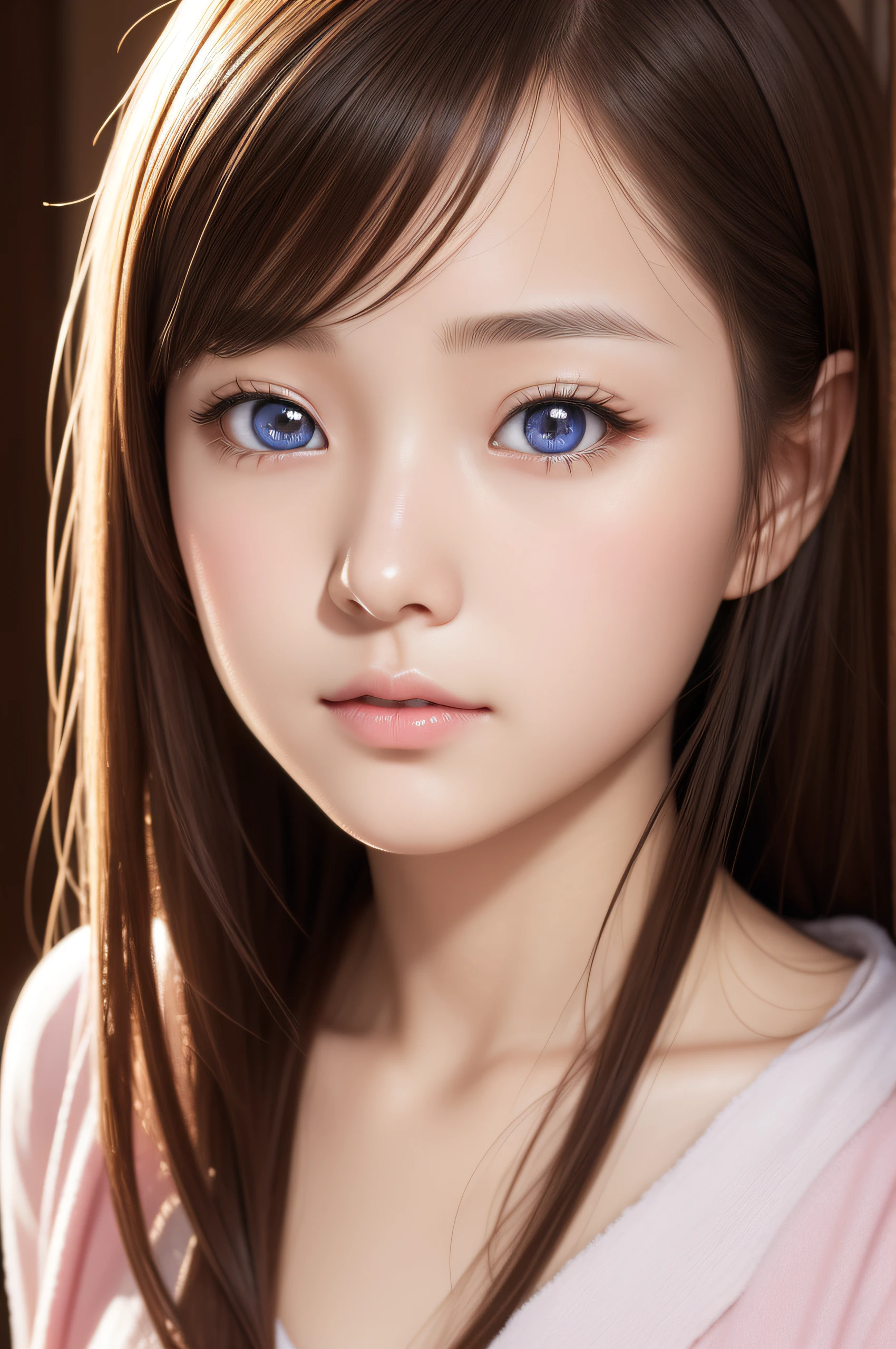 Photorealistic, 超A high resolution, Best Quality, masutepiece, 1girl in, sixteen years old, lovely, Cute, Japanese, Neat and clean beauty, Detailed eyes, Sharp pupils, close-up,