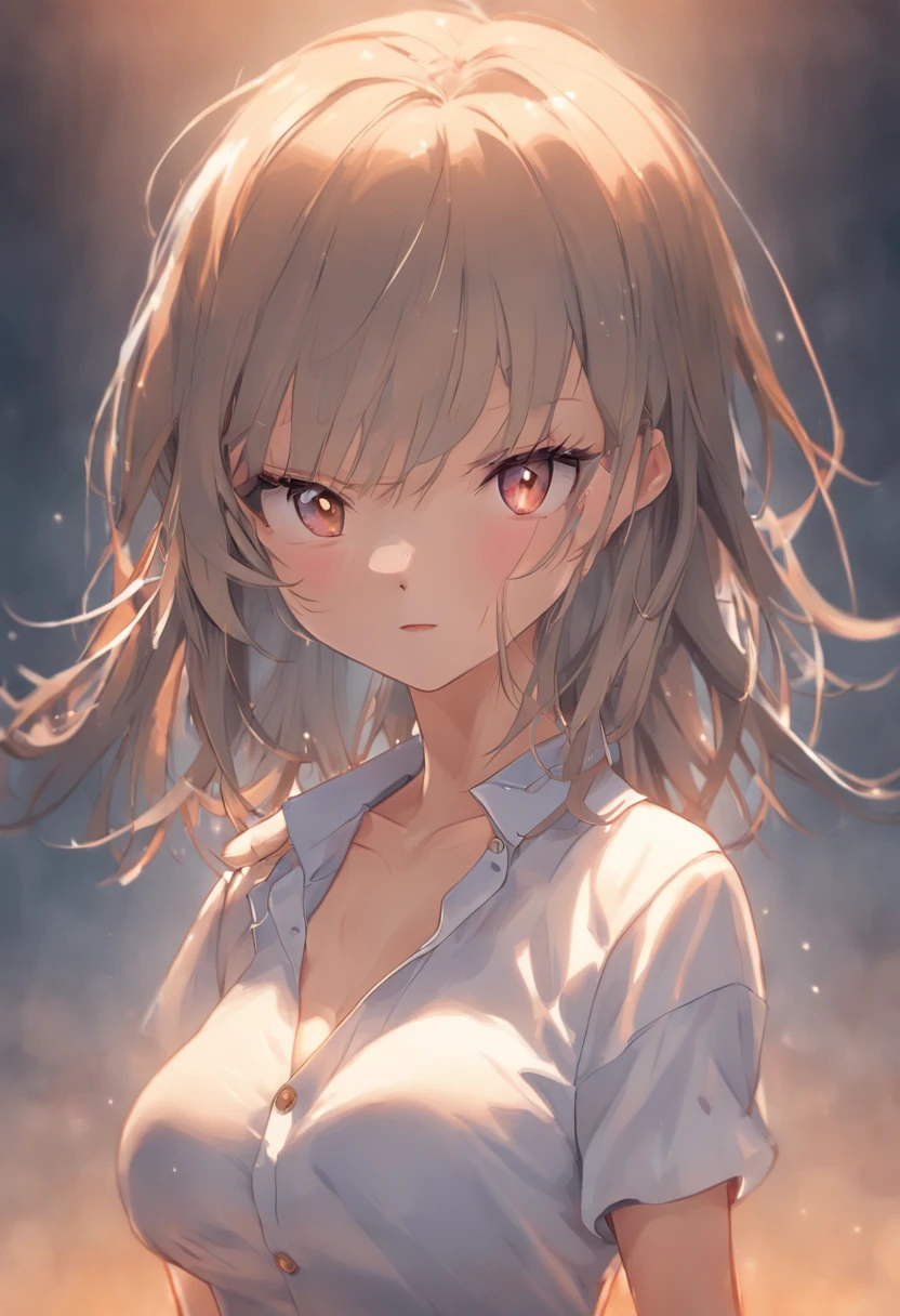 beautiful cute girl, (masterpiece:1.3), (8k, photorealistic, RAW photo, best quality: 1.4), Sharp focus: 1.2, A beautiful woman with perfect body: 1.4, Slim abdomen: 1.2, ((Layered haircut)), (((Huge breasts :1.8))), (no bra), (Small and beautiful hard nipple), (pubic hair), (Thin and damp button up to shirt length: 1.1), (a White extreme low rise mini skirt), Highly detailed face and skin texture, Detailed eyes, Double eyelid, beautiful face, beautiful hairstyle, realistic eyes, beautiful detailed eyes, (realistic skin), attractive, ultra high res, ultra realistic, highly detailed, golden ratio, (detaled face:1.2), looking at viewer, smile, open white shirt, perfect slim figure, ((Kneeling in the department store and serving customers)), ((from high angle shot)), ((put the mic on her chest)), ((she is wet)).