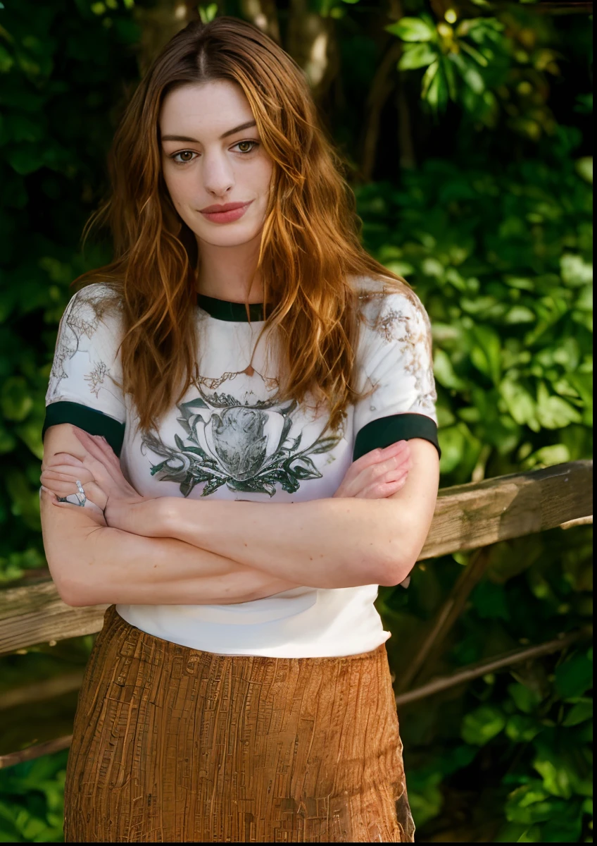 ((( high quality photograph: 2.99 , insanely detailed skin surface :2.9, photograph of anne hathaway ))) :( young woman , tall woman:1.99999, no makeup :1.99, lots of tattoos on her body :1.99, brown hair , tattooed woman , freckles skin :1.98 , cute expression :1.98 , tall woman: 1.98 ,hot sexy woman ) [ (( hot woman :1.95 ),full body, her entire sexualized body is shown in the photograph,((( correct hands, correct fingers:1.99, Kodak 200T, dreamlike lighting, global illumination ,Clear facial features:1.98 , low contrast : 1.99, 85mm, 100mm lens, f/1.8, candid, natural light, uplight, Ilford film stock --ar 16:9 --q 2 --v 5, Create ultra-detailed images textures, capturing every detail with precision )))