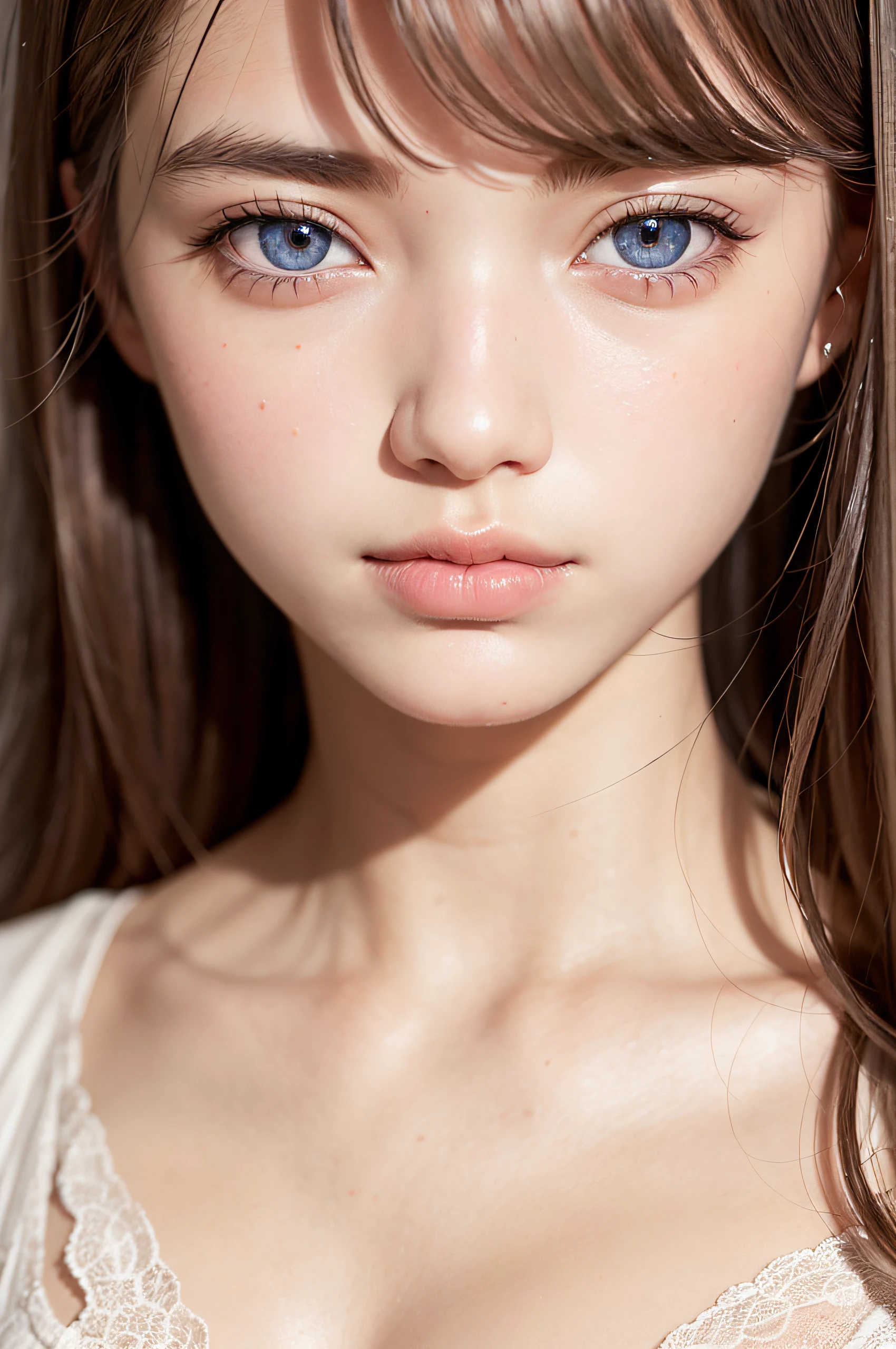 Photorealistic, 超A high resolution, Best Quality, masutepiece, 1girl in, sixteen years old, lovely, Cute, Japanese, Neat and clean beauty, Detailed eyes, Sharp pupils, close-up,