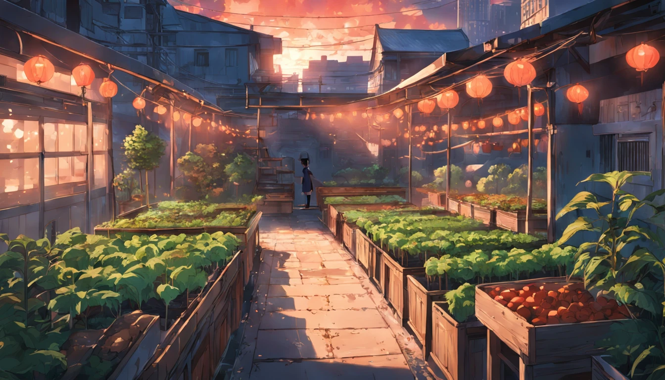 城市, On the rooftop, Urban farm, Urban living, Sustainability, tie