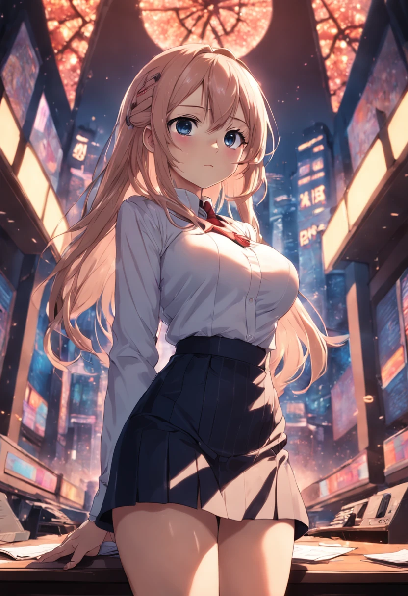 Female secretary big breasts