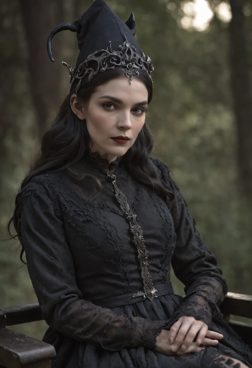 (An old witch sat in a Cadillau chair,She was holding a Soniste crow:1.5),(dark castle background,unholy,terroral),(wide angles,Ultra HD details,Masterpiece, hyper HD, Super detail, High details, Best quality, A high resolution, Award-Awarded, 8K),(电影灯光)