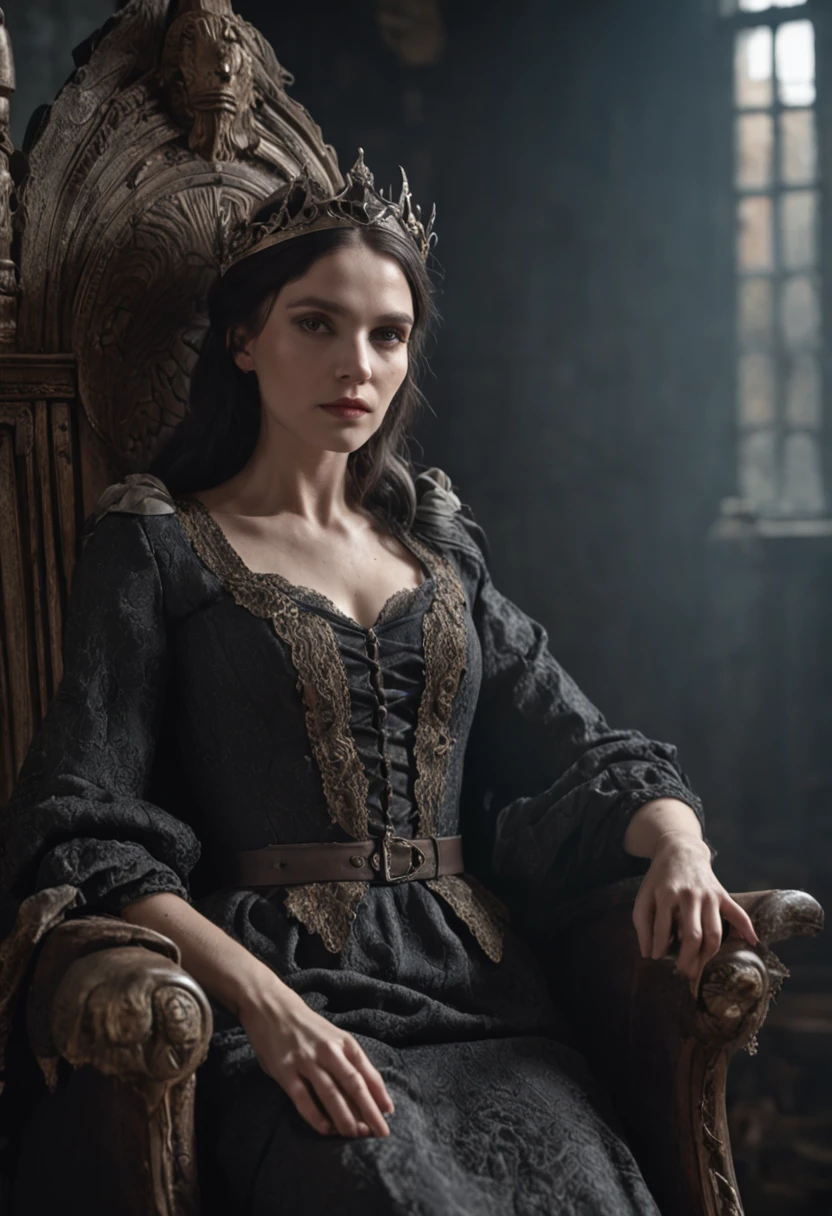 (An old witch sat in a Cadillau chair,She was holding a Soniste crow:1.5),(dark castle background,unholy,terroral),(wide angles,Ultra HD details,Masterpiece, hyper HD, Super detail, High details, Best quality, A high resolution, Award-Awarded, 8K),(电影灯光)