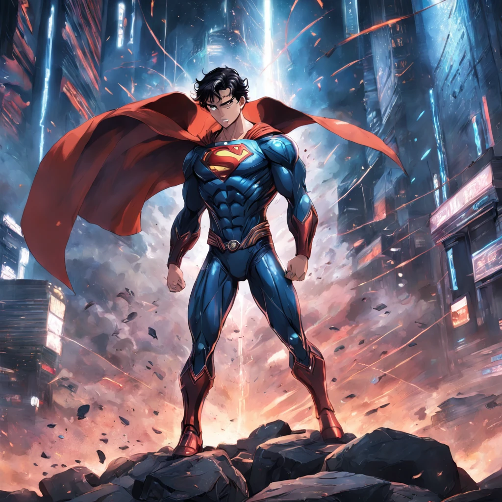Realistic depiction of an advanced cybersuit, Superman из DC Comics