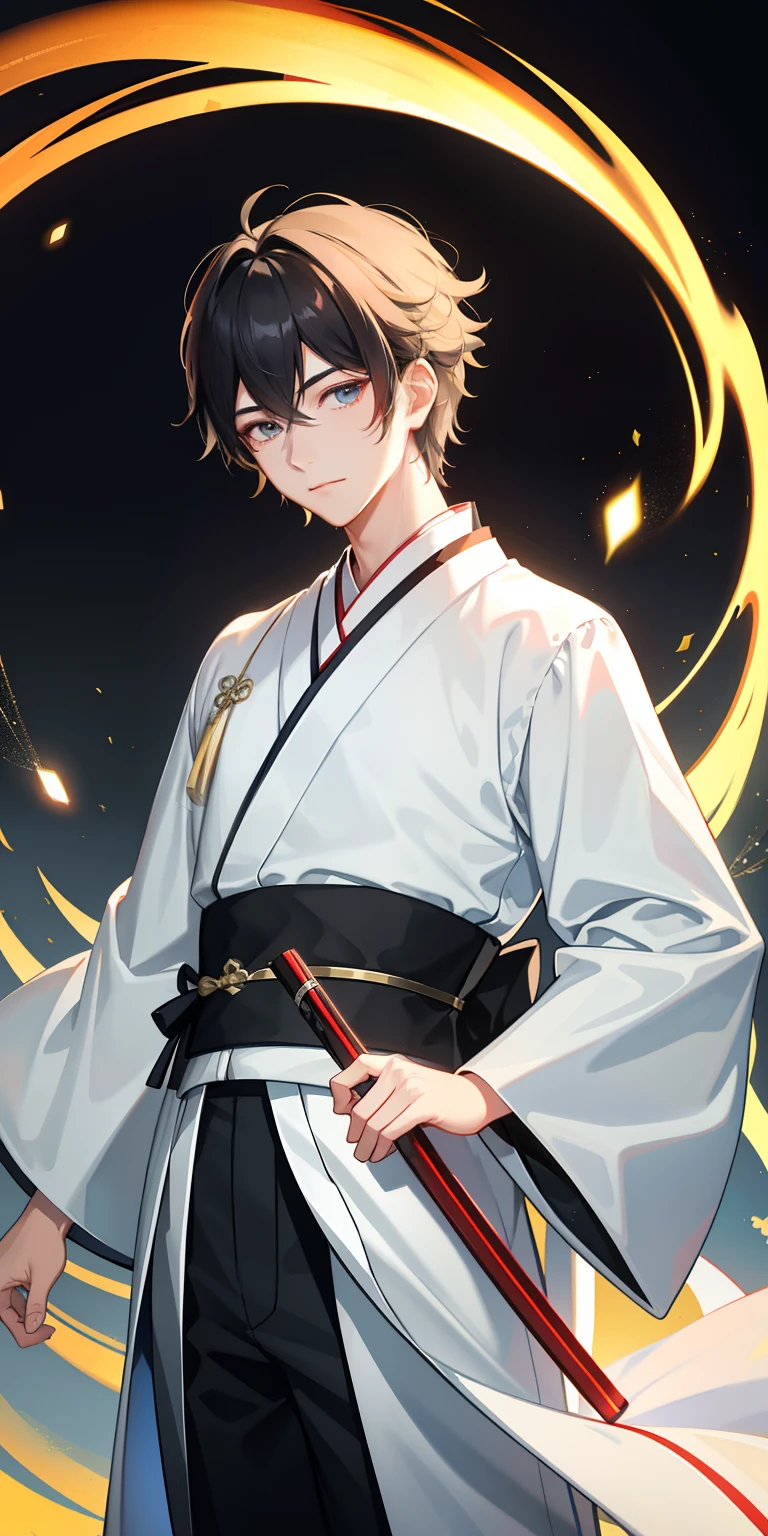 1boy, (hanfu), with light glowing, sidelighting, Wallpapers,
