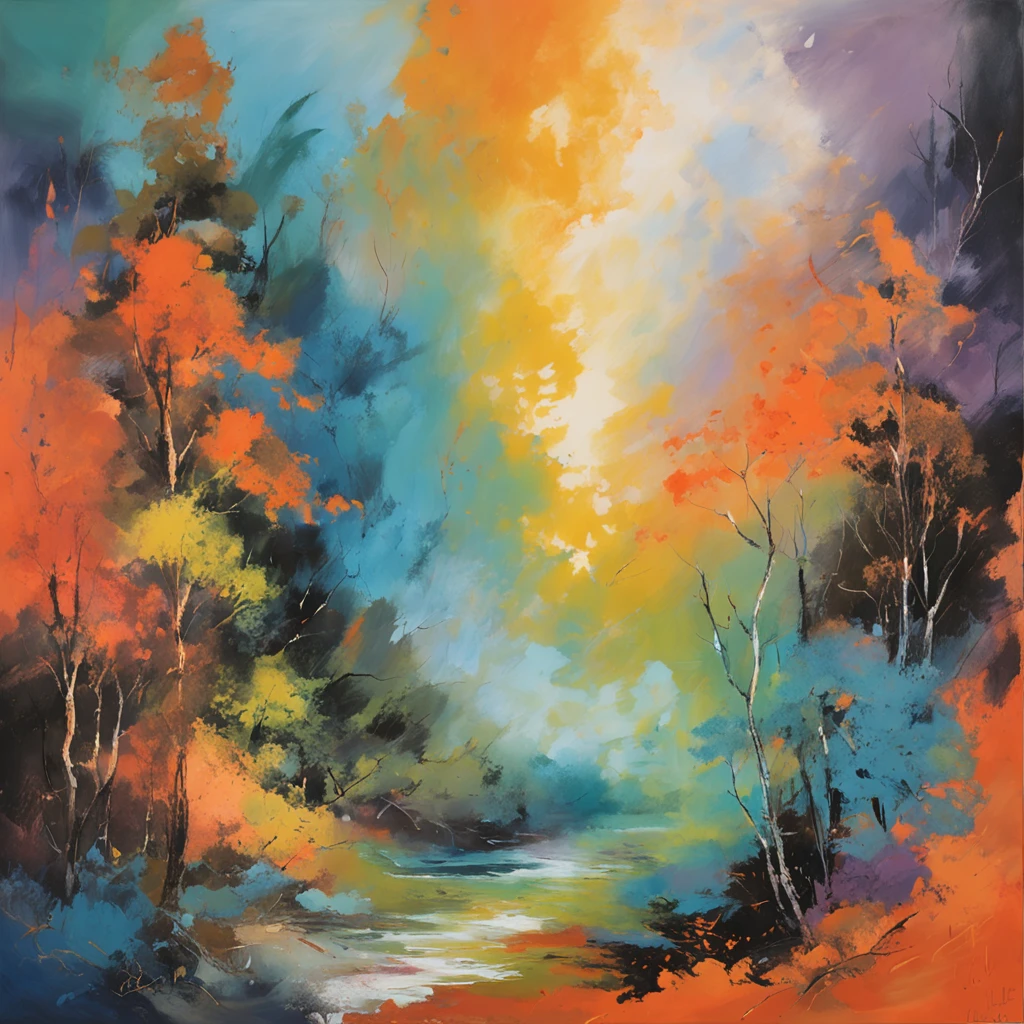 Intricate painting details of Japanese forests, By range Murata, galaxy in background, Clouds, vivd colour, High contrast, Mountain, vector line art, orange highlights, trending in pixiv, anime concept art, Stick, Mattire, high high quality, Edge to edge, Sanskrit