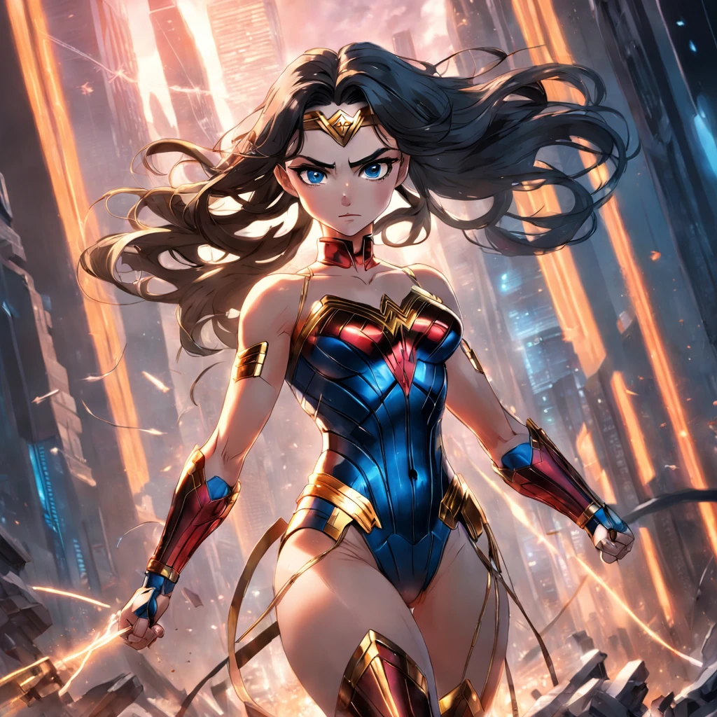 Realistic depiction of an advanced cybersuit, Wonder Woman от DC Comics