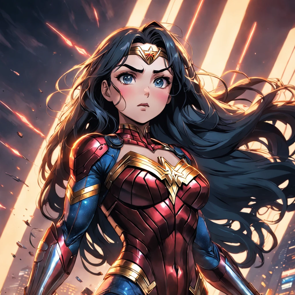 Realistic depiction of an advanced cybersuit, Sexy Wonder Woman (big tits) от DC Comics