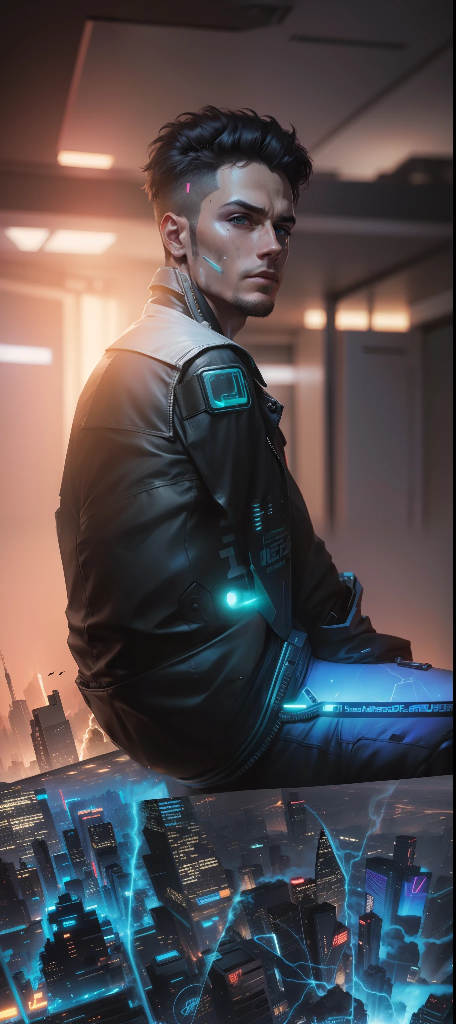 Cyberpunk, realistic face,change background,ultra HDR,cinematic, ultra realistic,no change face as it same ,handsome boy , don't interfere with face