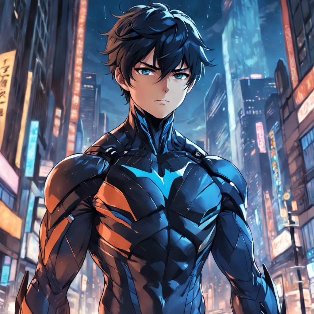 Realistic depiction of an advanced cybersuit, Nightwing от DC Comics