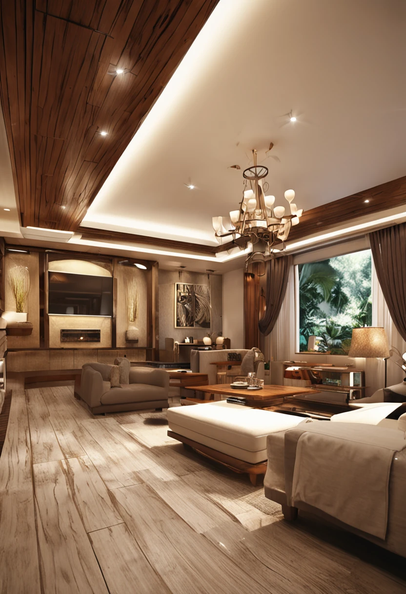 Simple wooden ceiling design。