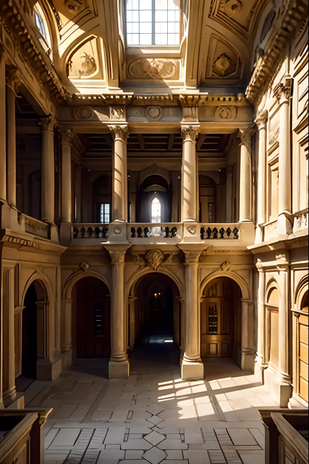 Castlevania castle Versailles style interior luxury architecture environnement medieval hyper realistic super detailed hyper realistic