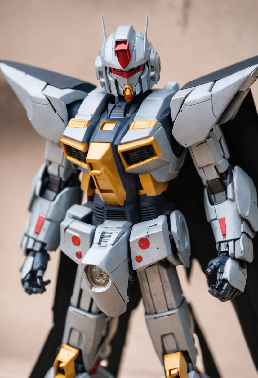 Gundam wearing a Batman costume, full body, 8k