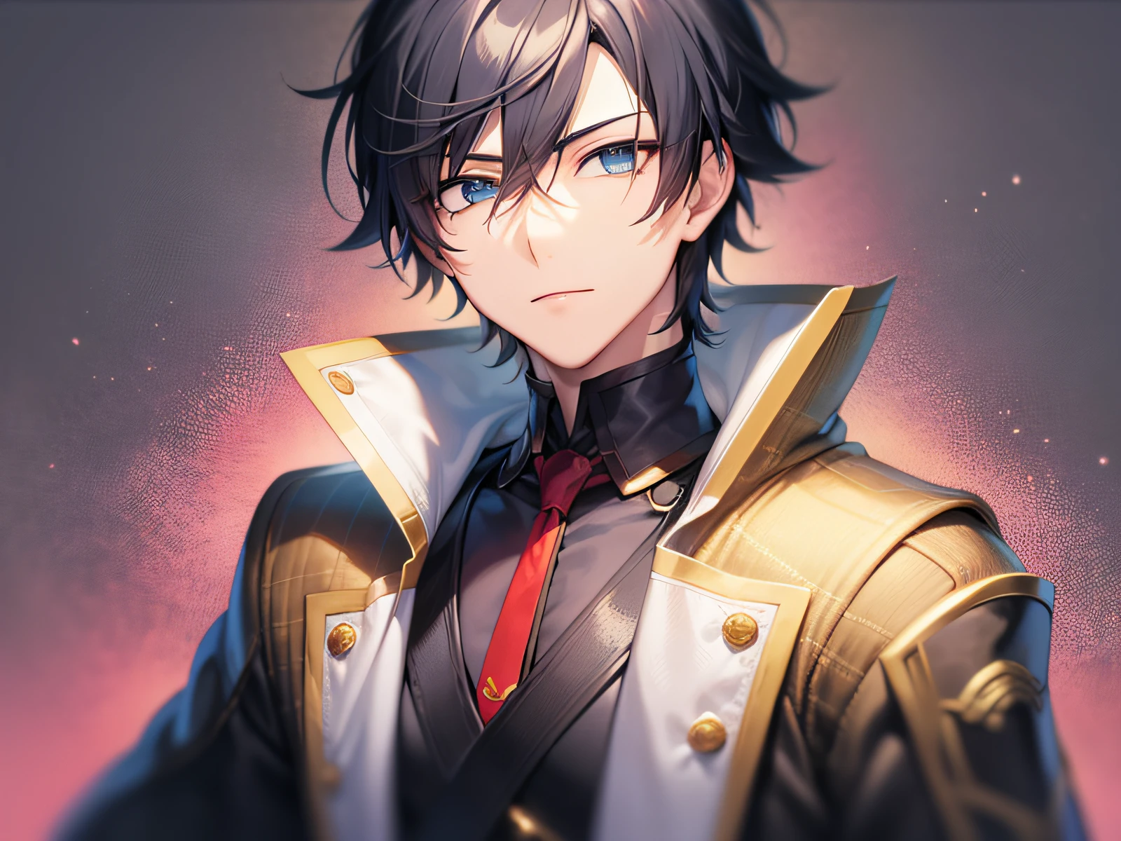 personagem de anime com cabelo preto e olhos azuis em um terno, cara de anime alto com olhos azuis, cara bonito na arte demon slayer, homem bonito anime, Retrato anime de um homem bonito, inspirado em Okumura Masanobu, anime moe artstyle, estilo anime masculino, personagem de anime masculino, Kawacy, retrato impressionante do rosto do anime, jovem homem de anime