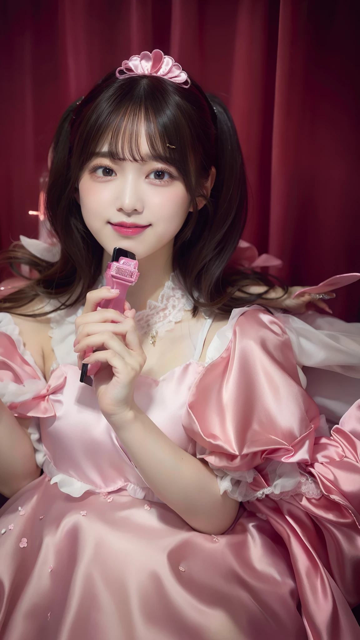 Idol、Pink Satin Dress