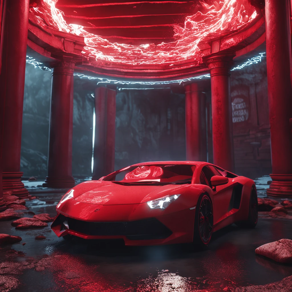 Someone Holding Red Liquid Cup In Front Of Hell, In Hell's Gate Stairs, Ultra Realistic 8k Octane Photo, 8k Unreal Engine Rendered, Unreal Engine 5, Rain Unreal Engine 5, Cryengine render 8 k, dark bleeding acid, built in Unreal Engine 5.
