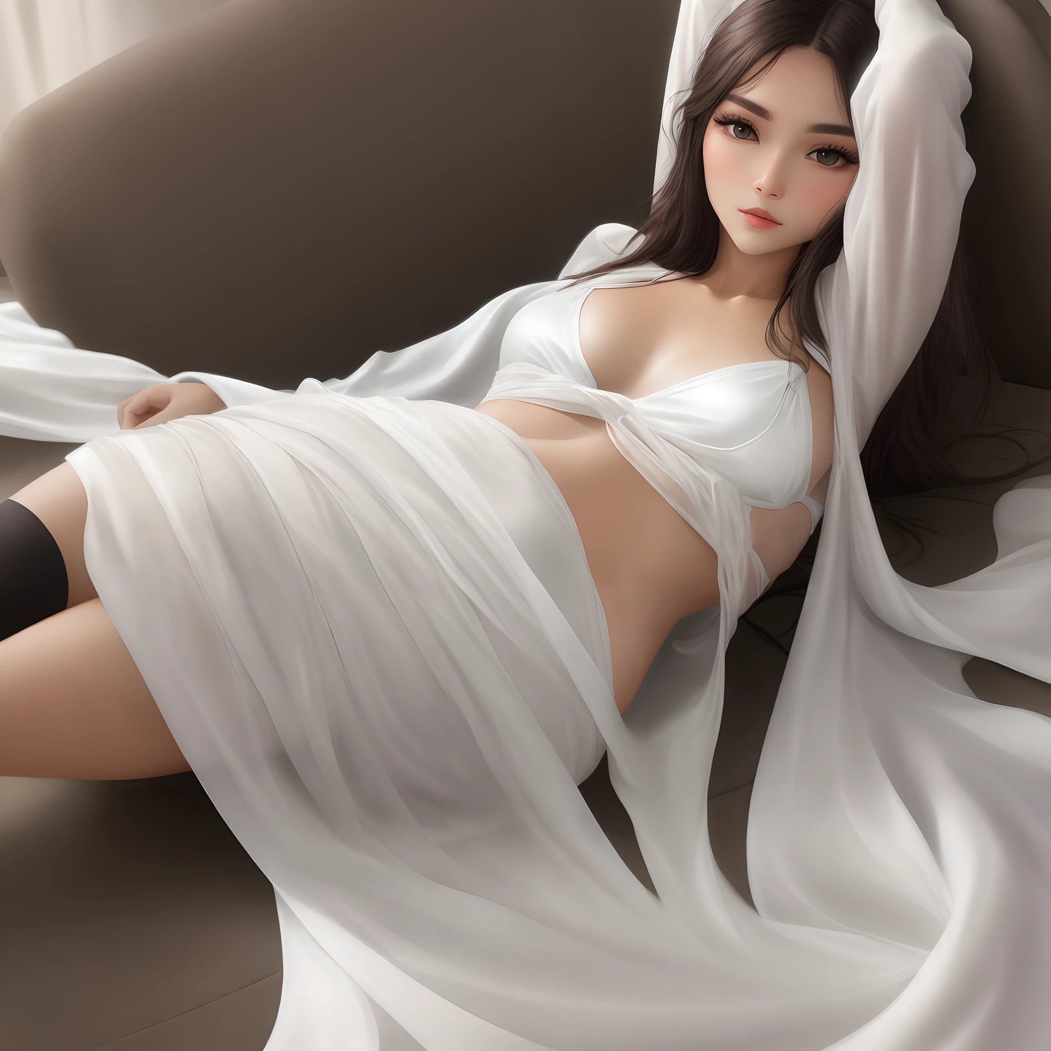 White silk is beautiful