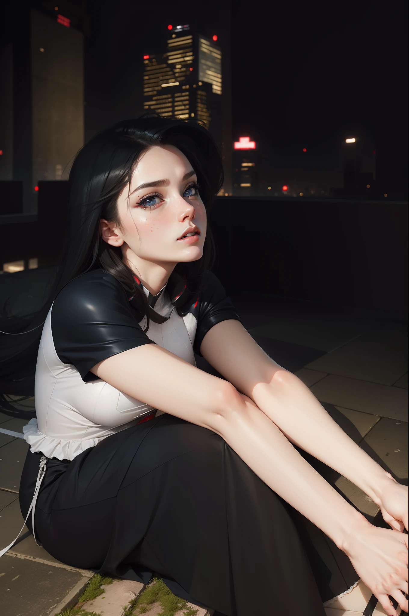 (1girl:1.3), Solo, (((Very detailed face)))), ((Very detailed eyes and face)))), Beautiful detail eyes, Body parts__, Official art, Unified 8k wallpaper, Super detailed, beautiful and beautiful, beautiful, masterpiece, best quality, original, masterpiece, super fine photo, best quality, super high resolution, realistic realism, sunlight, full body portrait, amazing beauty, dynamic pose, delicate face, vibrant eyes, (from the front), She wears Spider-Man suit, red and black color scheme, spider, very detailed city roof background, rooftop, overlooking the city, detailed face, detailed complex busy background, messy, gorgeous, milky white, highly detailed skin, realistic skin details, visible pores, clear focus, volumetric fog, 8k uhd, DSLR, high quality, film grain, fair skin, photo realism, lomography, futuristic dystopian megalopolis, translucent