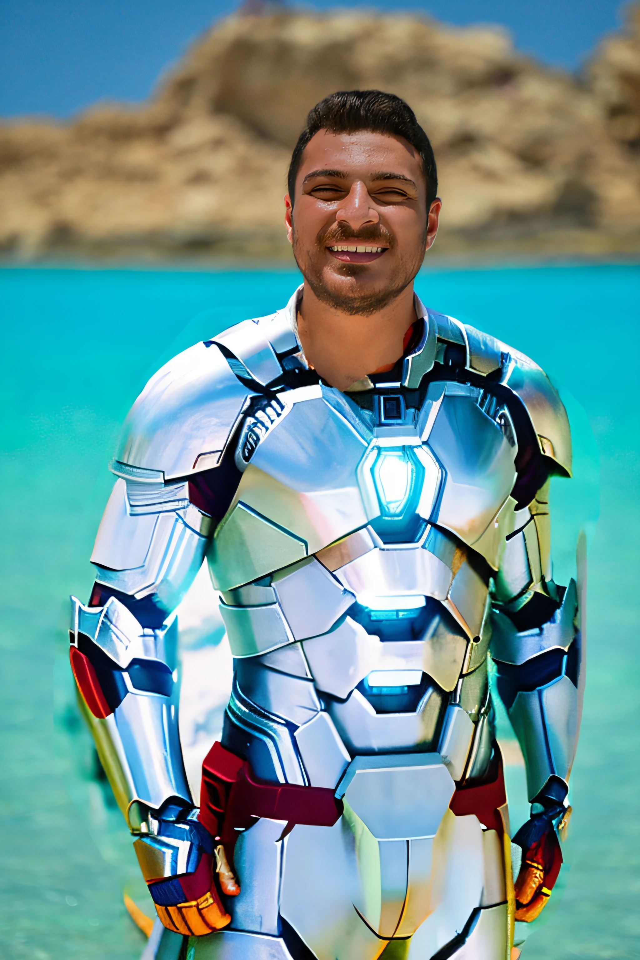 Animation character with iron suit