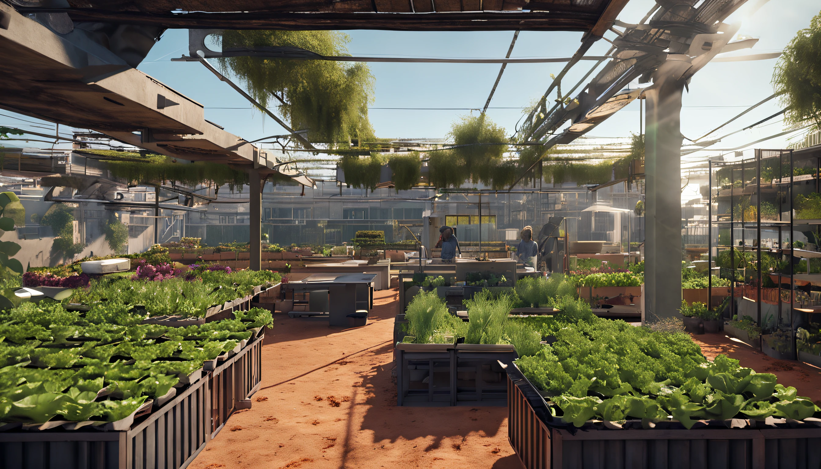 城市, On the rooftop, Urban farm, Urban living, Sustainability, tie