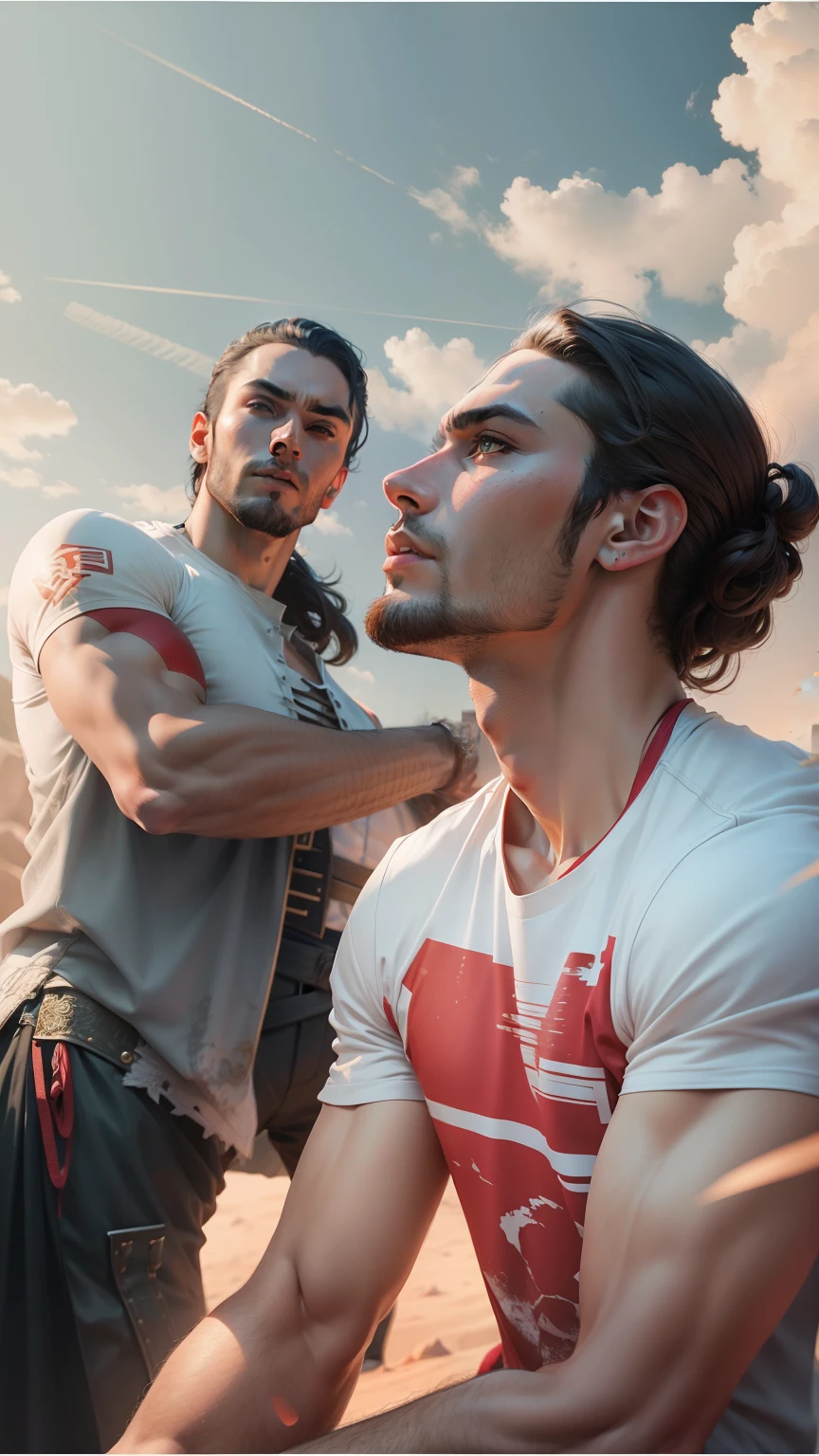 Change background to mars , handsome boy , realistic face , 8k , demonslayer clothes
