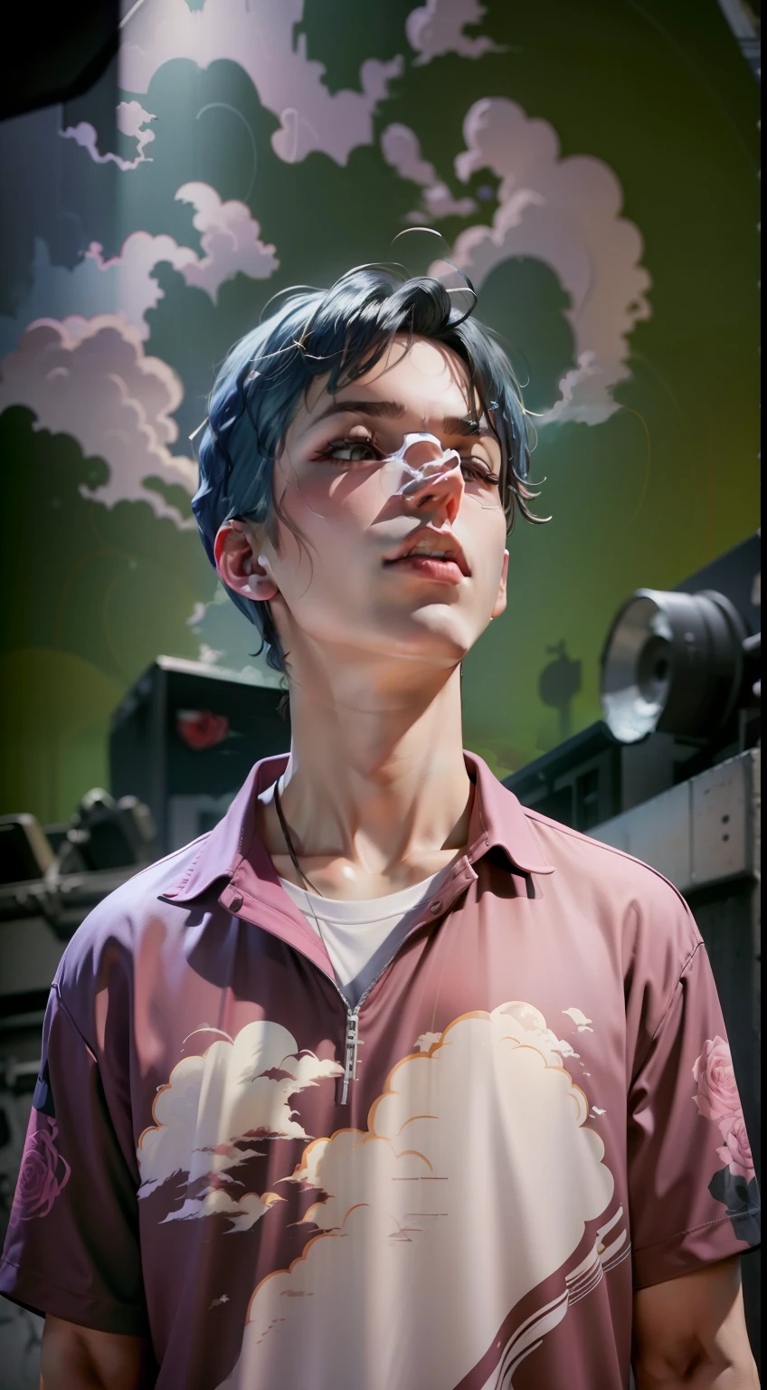 Background change syberpunk handsome boy realistic face 8k