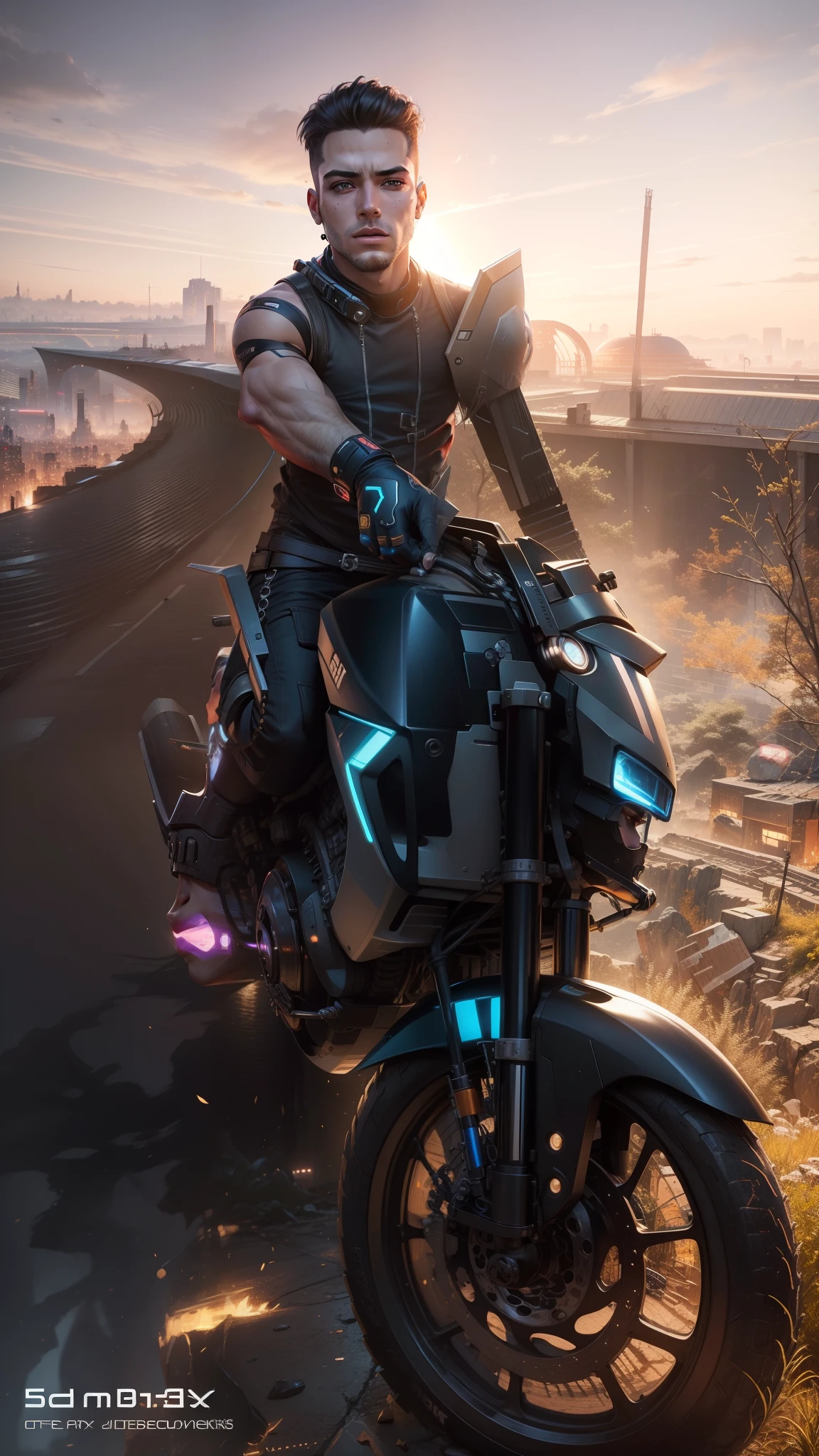 Change background cyberpunk handsome boy, realistic face, 8k, ultra realistic