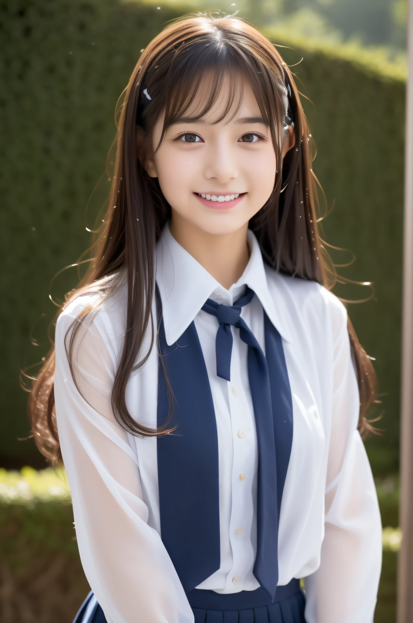 Alafed Asian woman in uniform sitting on curb, chiho, Seifuku, portrait of a japanese teen, nishimiya shouko, wearing japanese school uniform, Yasumoto Oka, Japan school uniform, Shiori Teshirogi, closeup Iwakura Lain, Kimi Takemura, tsubasa nakai's style