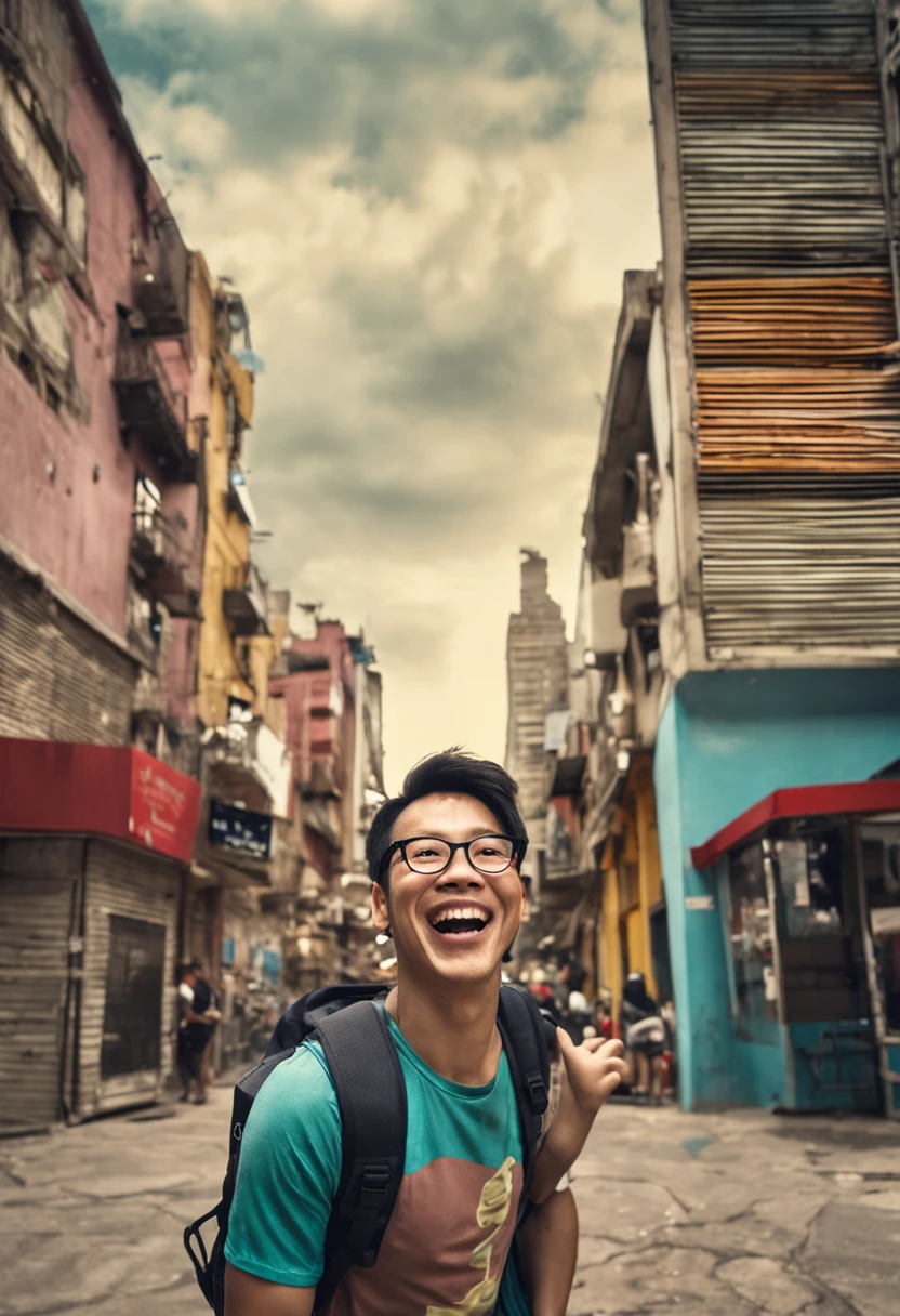 smiling man with glasses and backpack taking selfie in front of a wall, christopher cao, jesper esjing, headshot profile picture, reuben wu, very slightly smiling, selfie photo, slight nerdy smile, professional picture, andrew thomas huang, happily smiling at the camera, emmanuel shiu, kevin hou, yanjun chengt, steve zheng, while smiling for a photograph