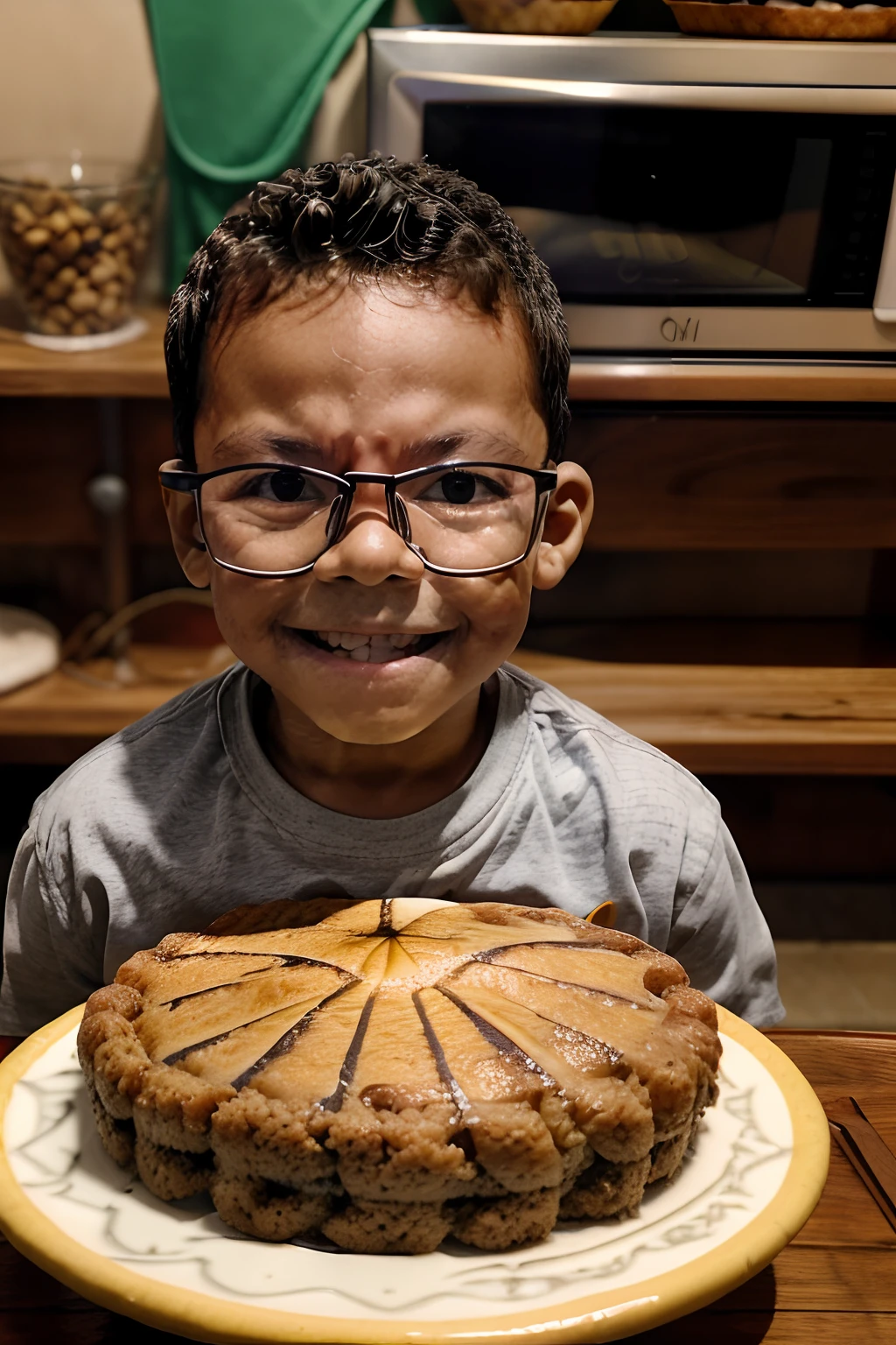guttonervision8,"((best quality)), ((master part)), ((desenhos animados realistas)), ((Personagem perfeito)) - An exciting and playful portrait of a 3--old wearing glasses, seu rosto alegremente coberto de chocolate. The mischievous child is happy indulging in the sweet, criando uma cena encantadora e deliciosa. The image is meticulously detailed, capturing every aspect of the boy's innocent and joyful expression, bem como a textura das manchas de chocolate. Presented in stunning 8K UHD resolution, This realistic and captivating portrait really brings to life the happiness and joviality of the little joying his chocolate adventure."
eyelevel, Scenic, master part