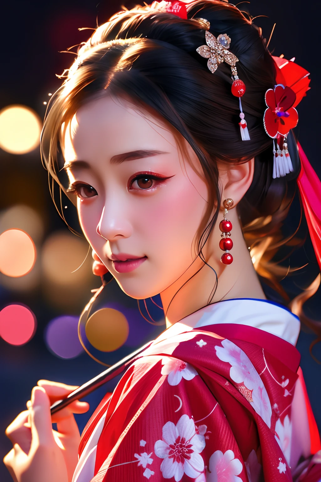 (8K, Raw photo, Highest Quality),(Epic Realistic:1.5), Gion、geisha、natta