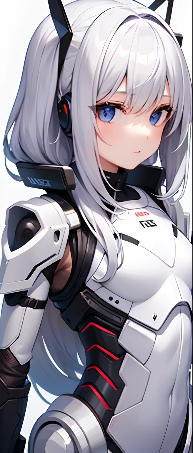 best quality,masterpiece,white background,girl with a powered exoskeleton