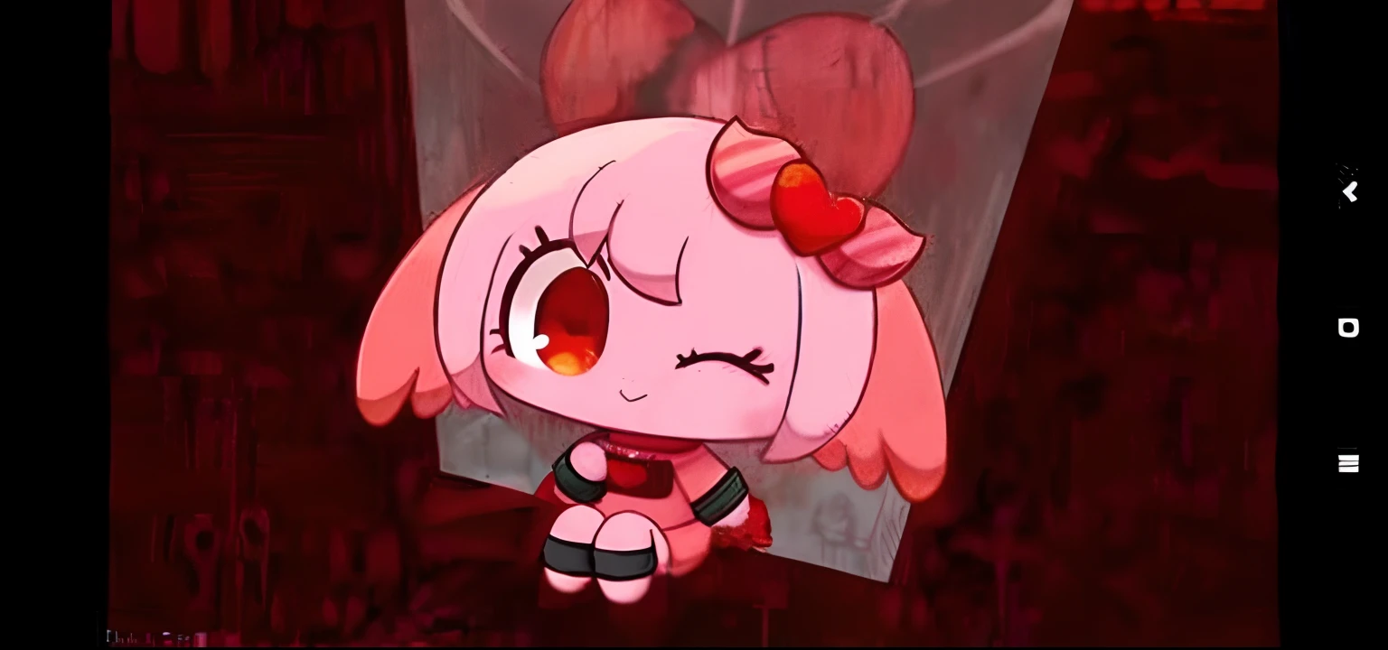 Anime girl with pink hair and red eyes in a dark room, creepy kawaii, yume nikki, muffet from undertale, gapmoe Yandere grimdark, junko enoshima from danganronpa, pin on anime, shalltear from overlord, gapmoe Yandere, Kawaii chibi, Yandere, chibi monster girl, binding of isaac