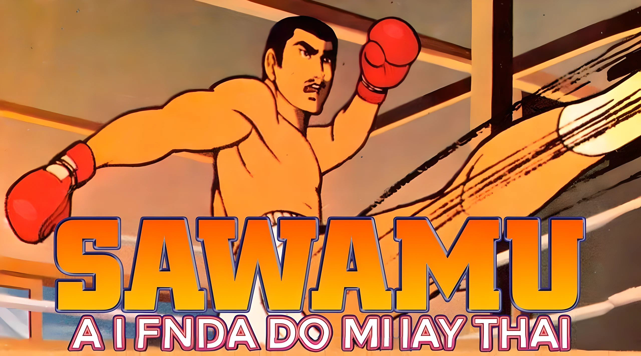 um close up de um desenho animado de um homem com luvas de boxe, Kawaai, Directed by: Sadamichi Hirasawa, Amor, Thawan Duchanee, manga 1980, manga 1 9 9 0, manga 1990, Directed by: Iwasa Matabei, sumai-e artstyle, inspirado em Osamu Tezuka