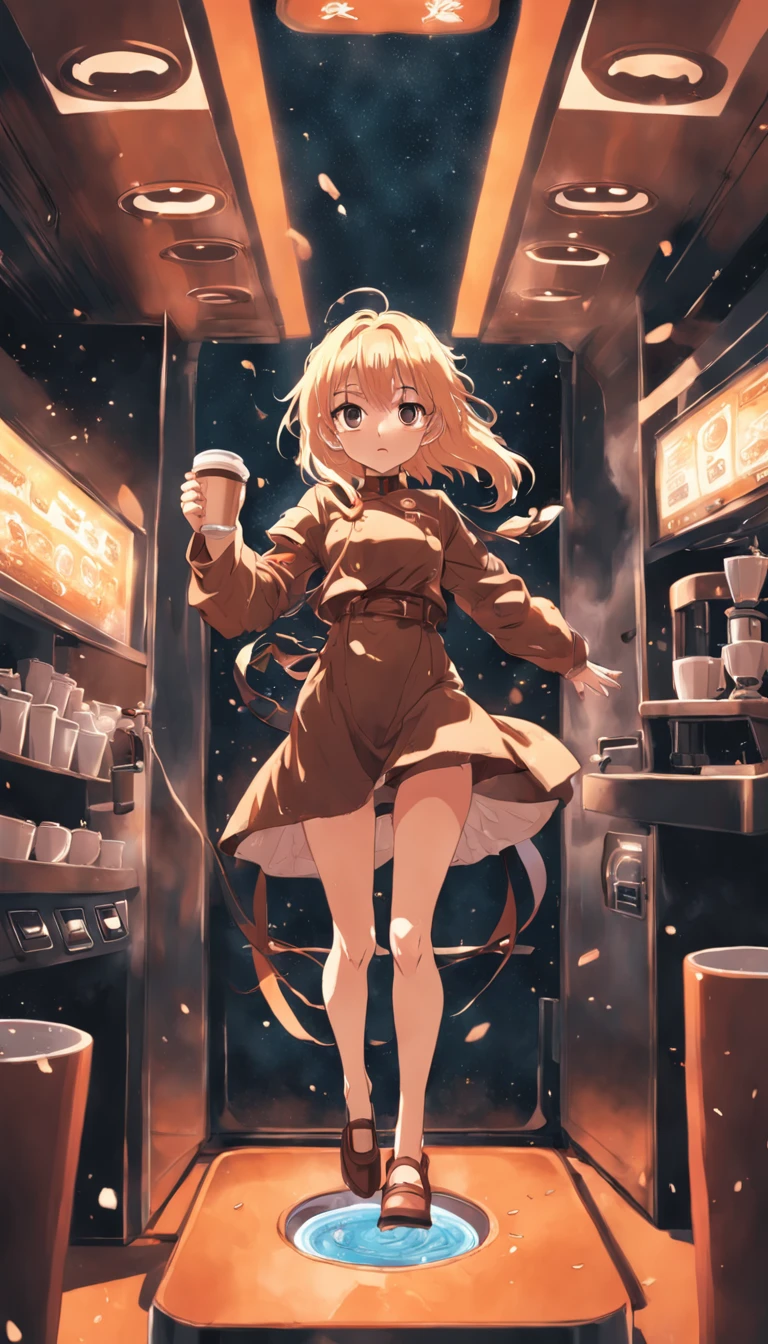 Coffee machine in high jump