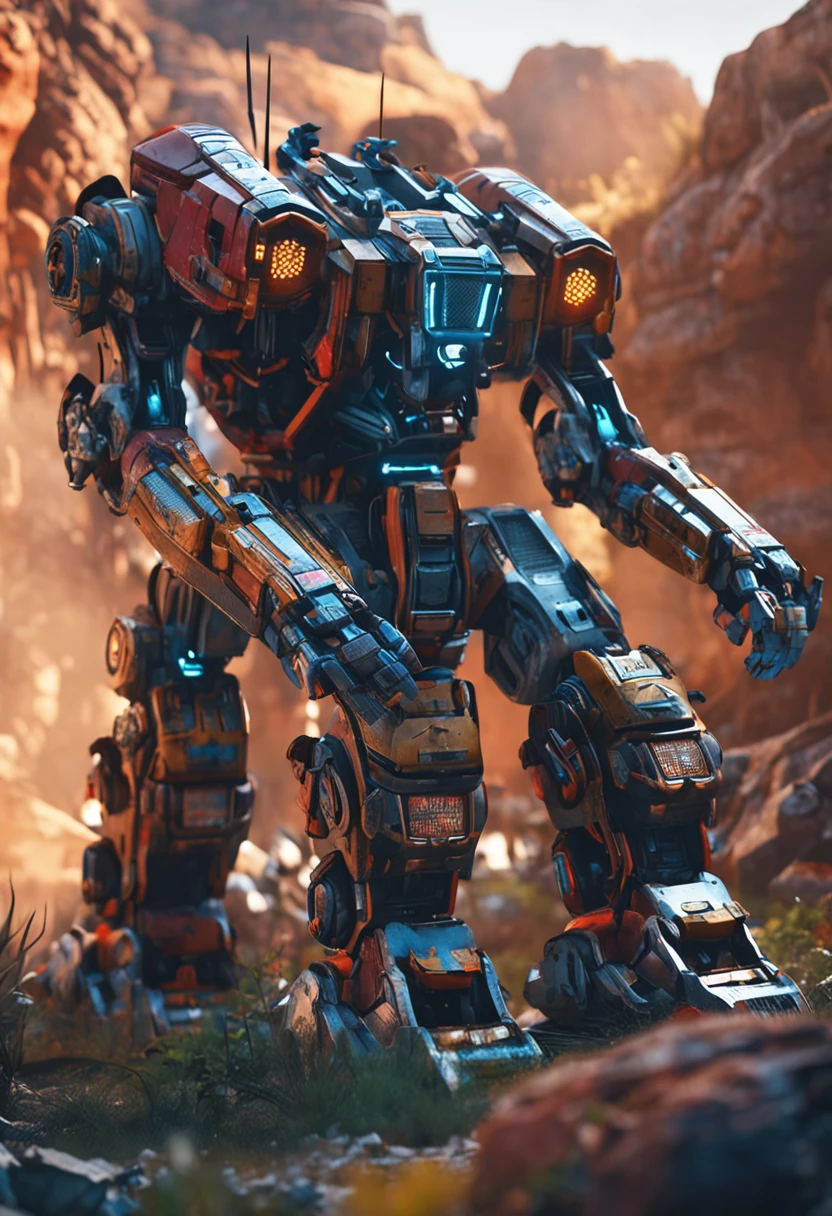 mechs,k hd,Handsome,sci-fy,Cyber style,Bright colors,karo,titanfall